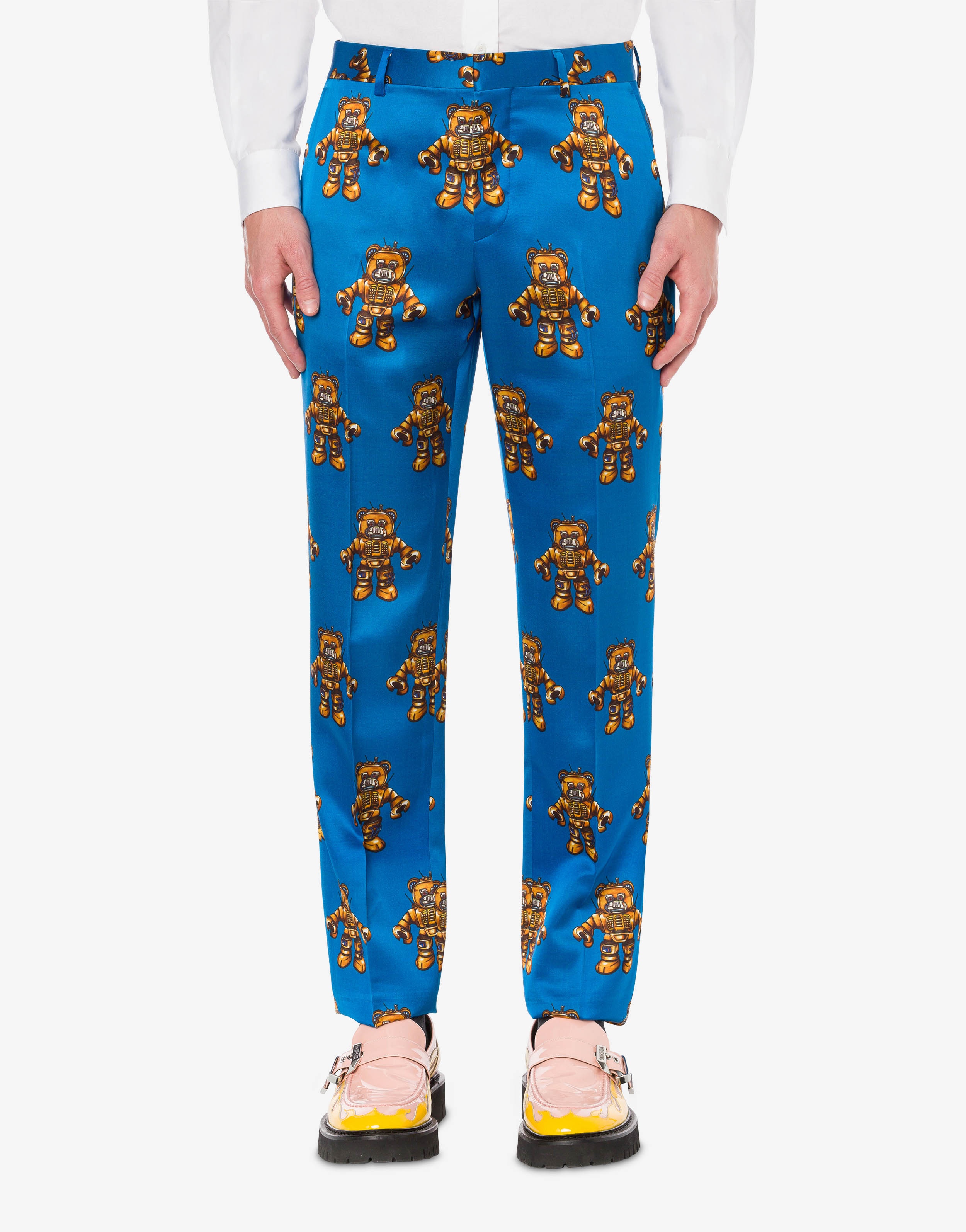 ROBOT BEAR VISCOSE AND WOOL TROUSERS - 2