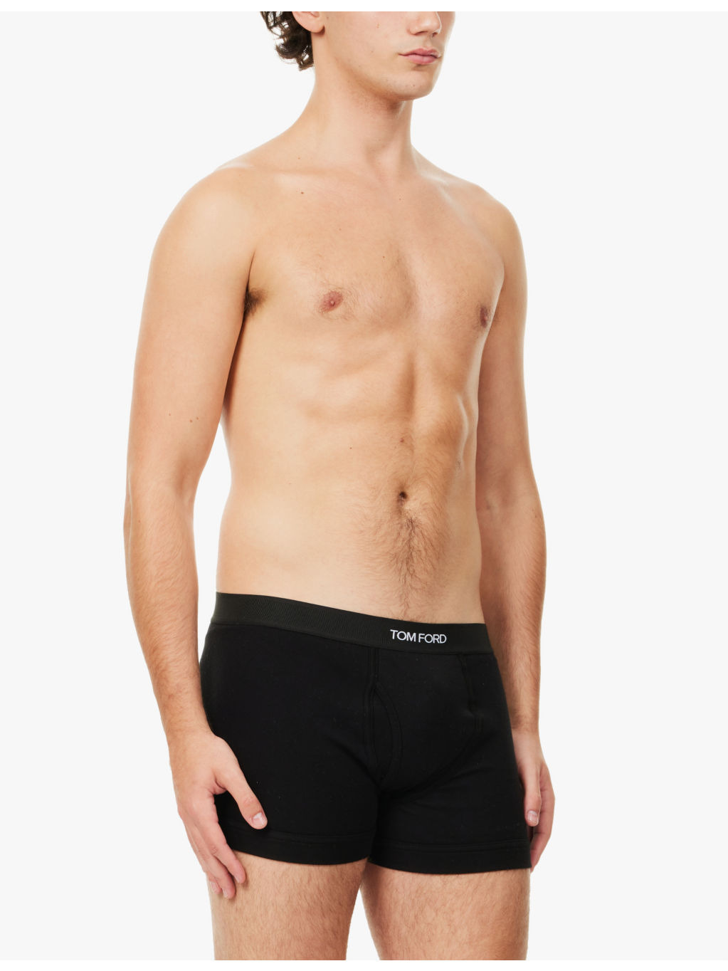 Branded-waistband pack of two stretch-cotton trunks - 2
