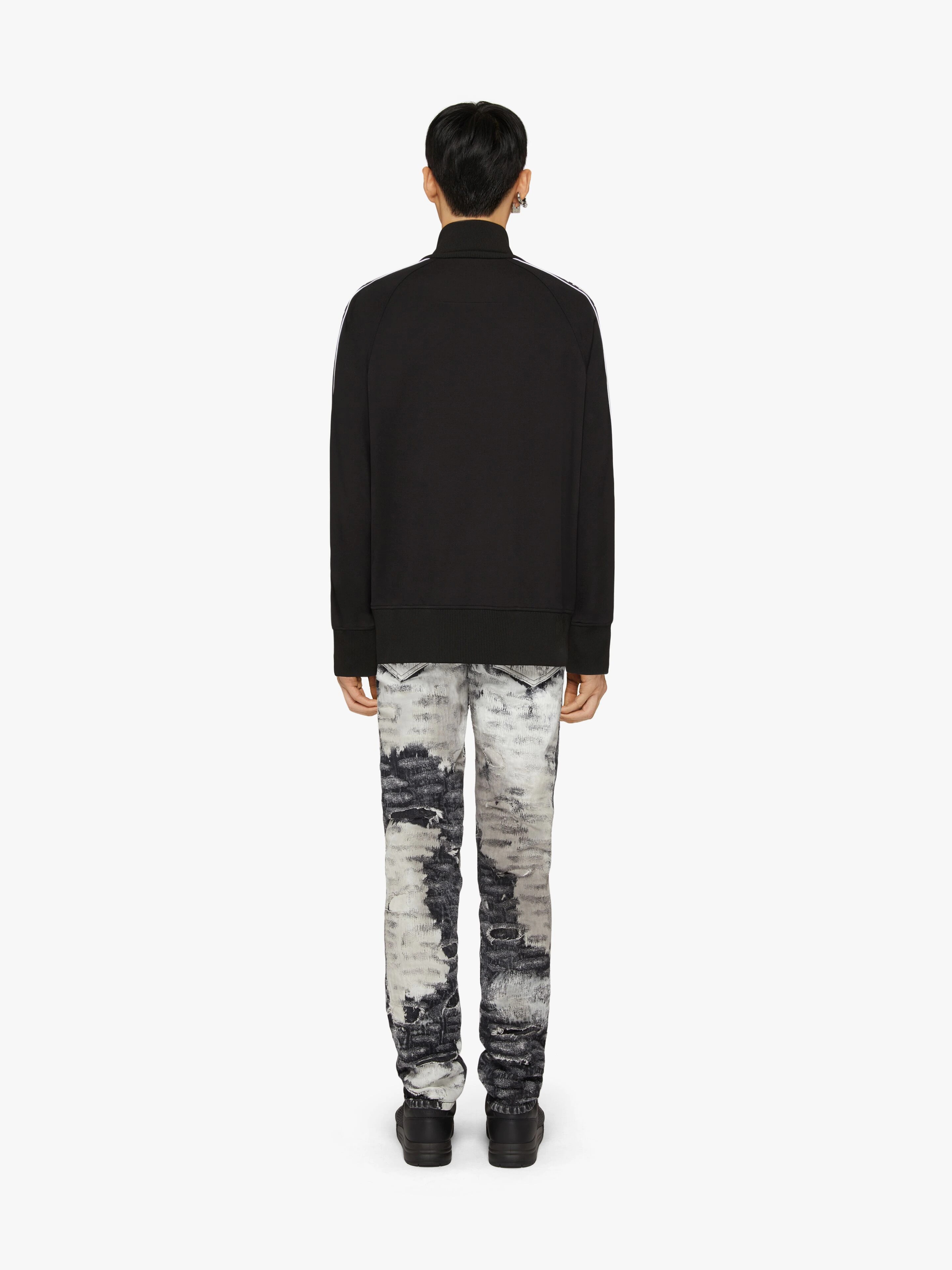 TRACKSUIT JACKET IN FLEECE WITH GIVENCHY BANDS - 4
