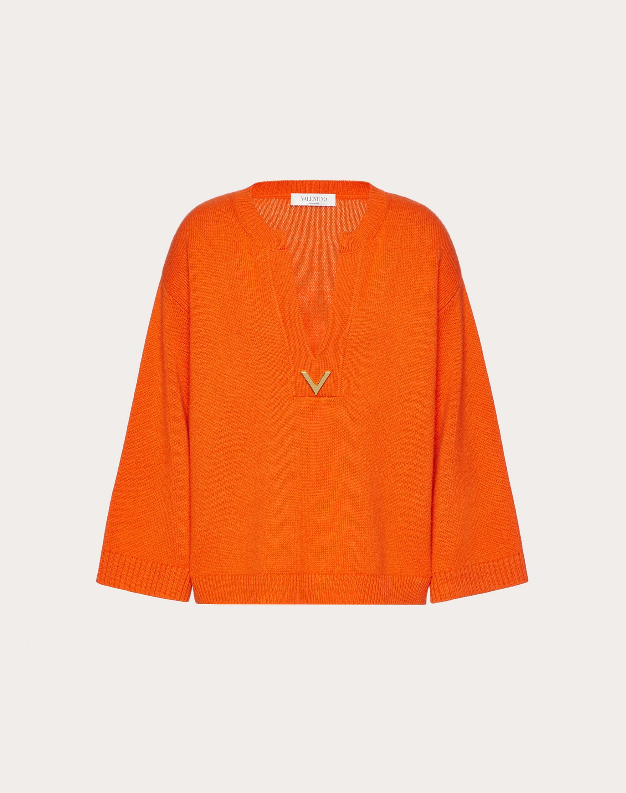 V GOLD CASHMERE SWEATER - 1