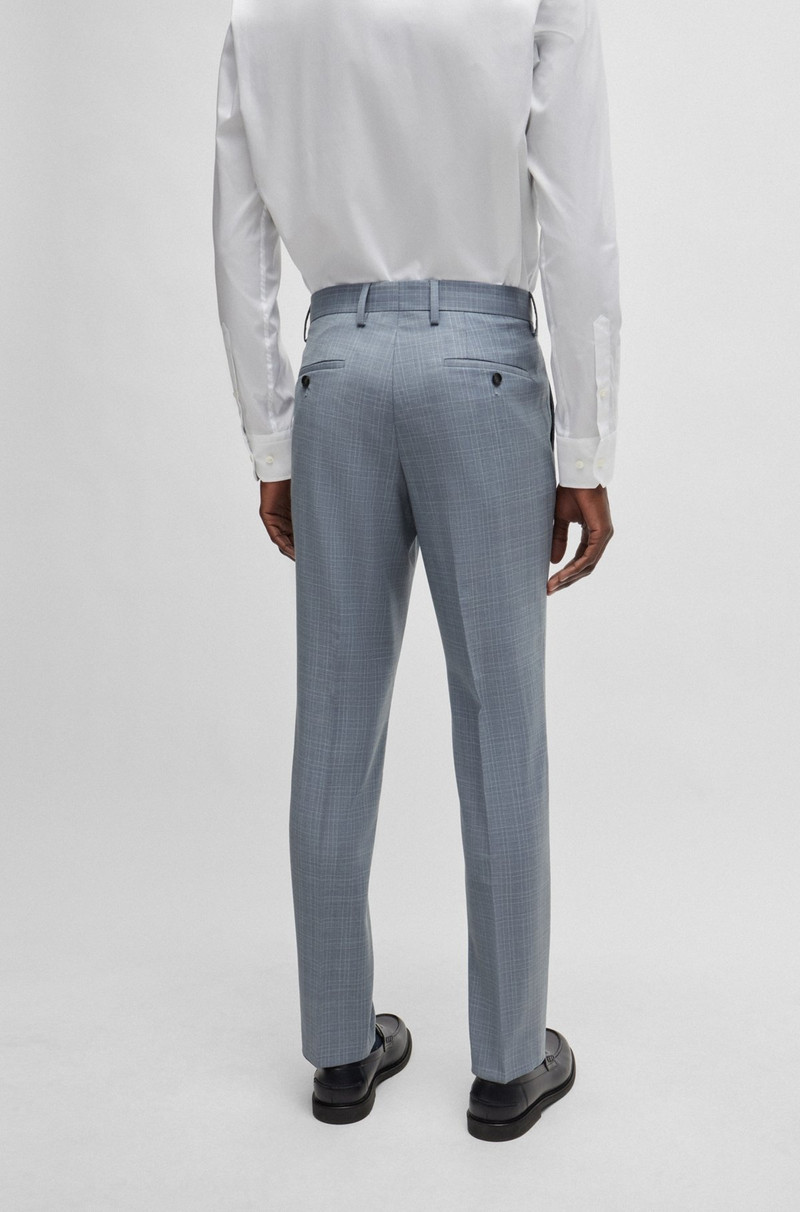 SLIM-FIT SUIT IN CHECKED VIRGIN-WOOL SERGE 8