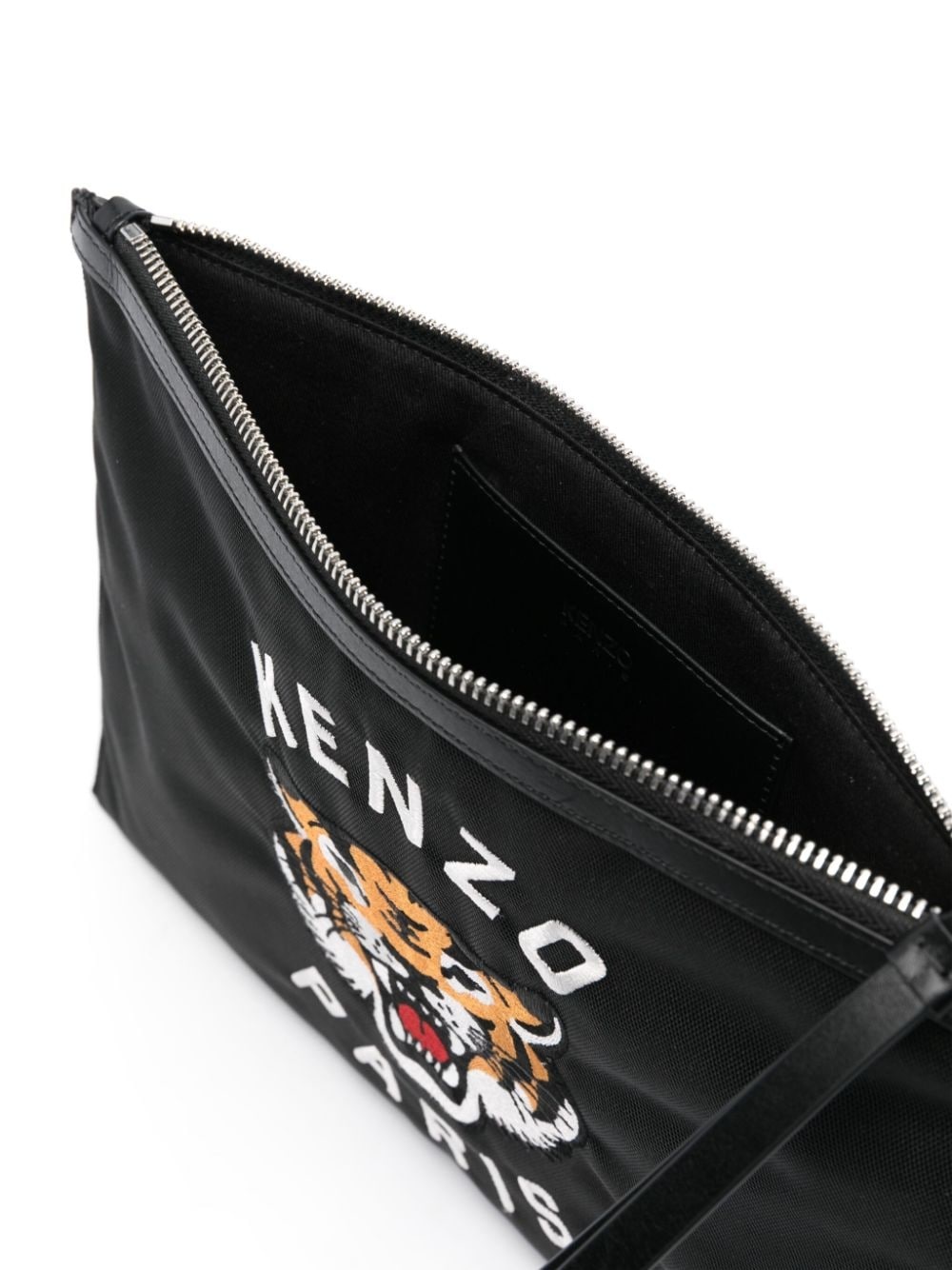 Tiger-Head-motif clutch bag - 5