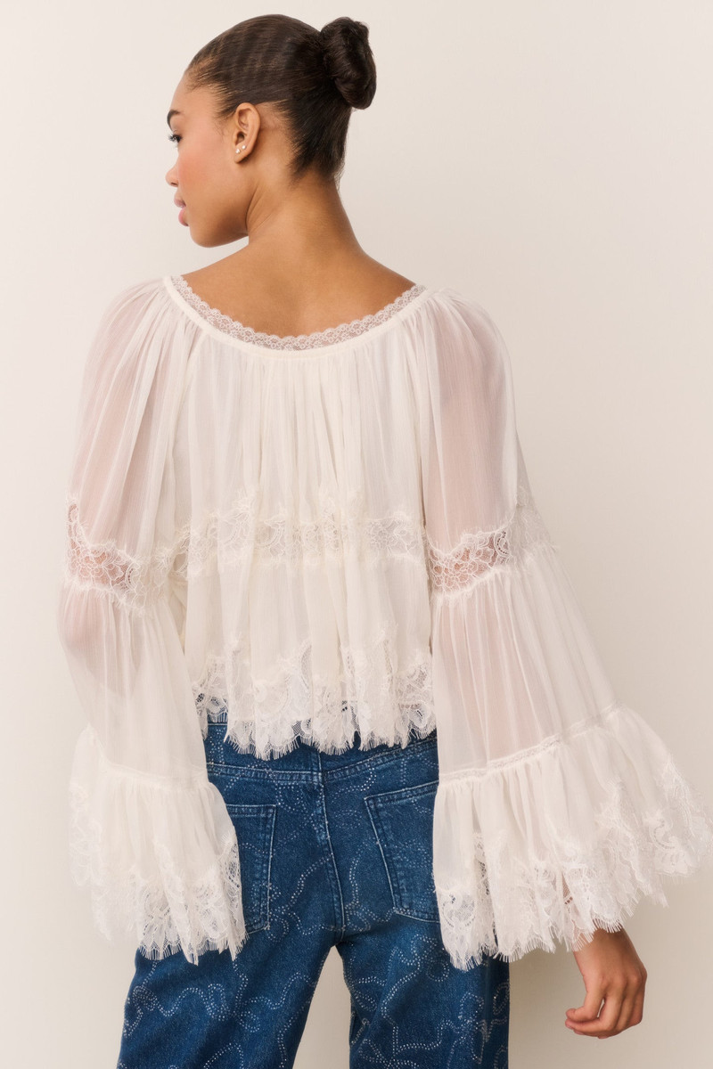 Darline Chiffon Lace Blouse 8