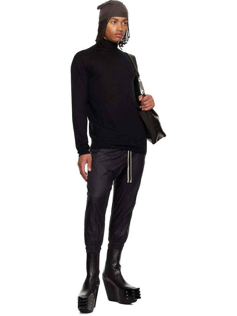 Rick Owens Black Concordians Drawstring Cuffed Trousers outlook