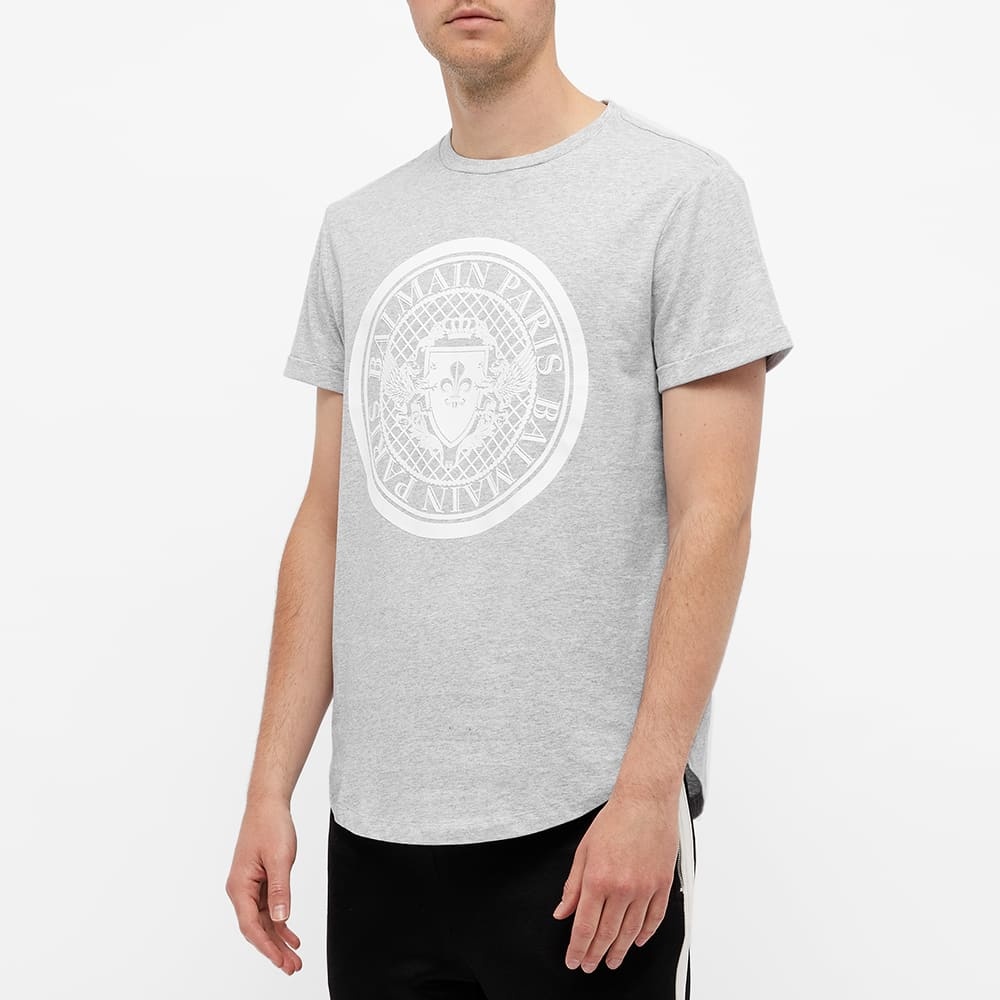 Balmain Flocked Coin Tee - 4