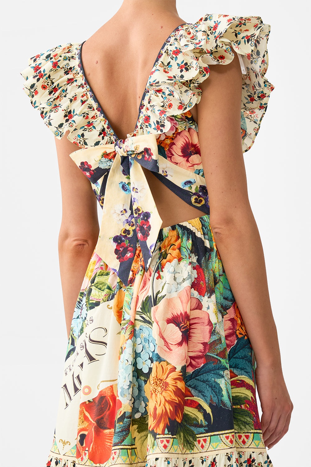 TIERED DRESS WITH NECK FRILL - 5