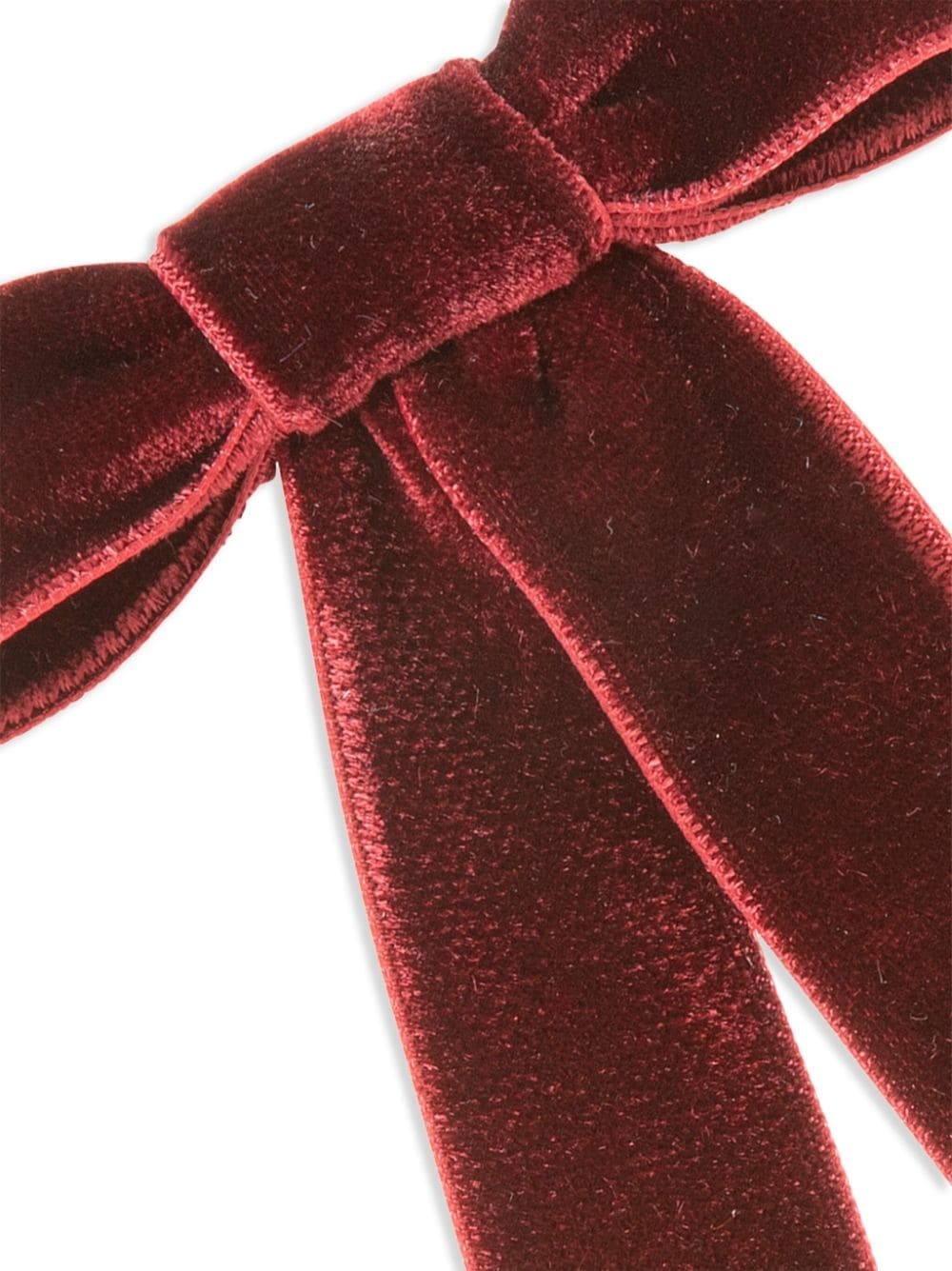 Velvet bow barrette - 2