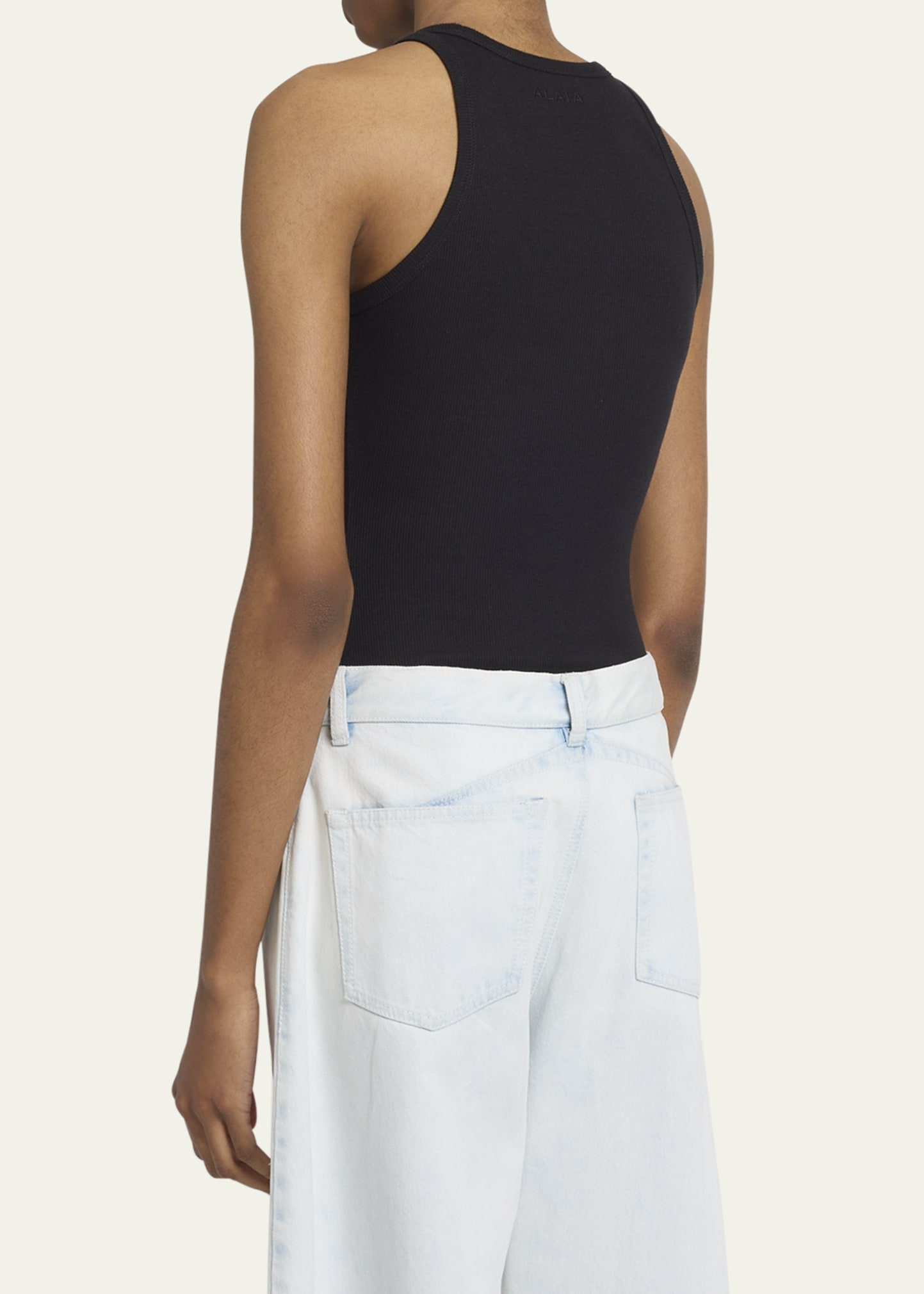 Ribbed Sleeveless Bodysuit - 3