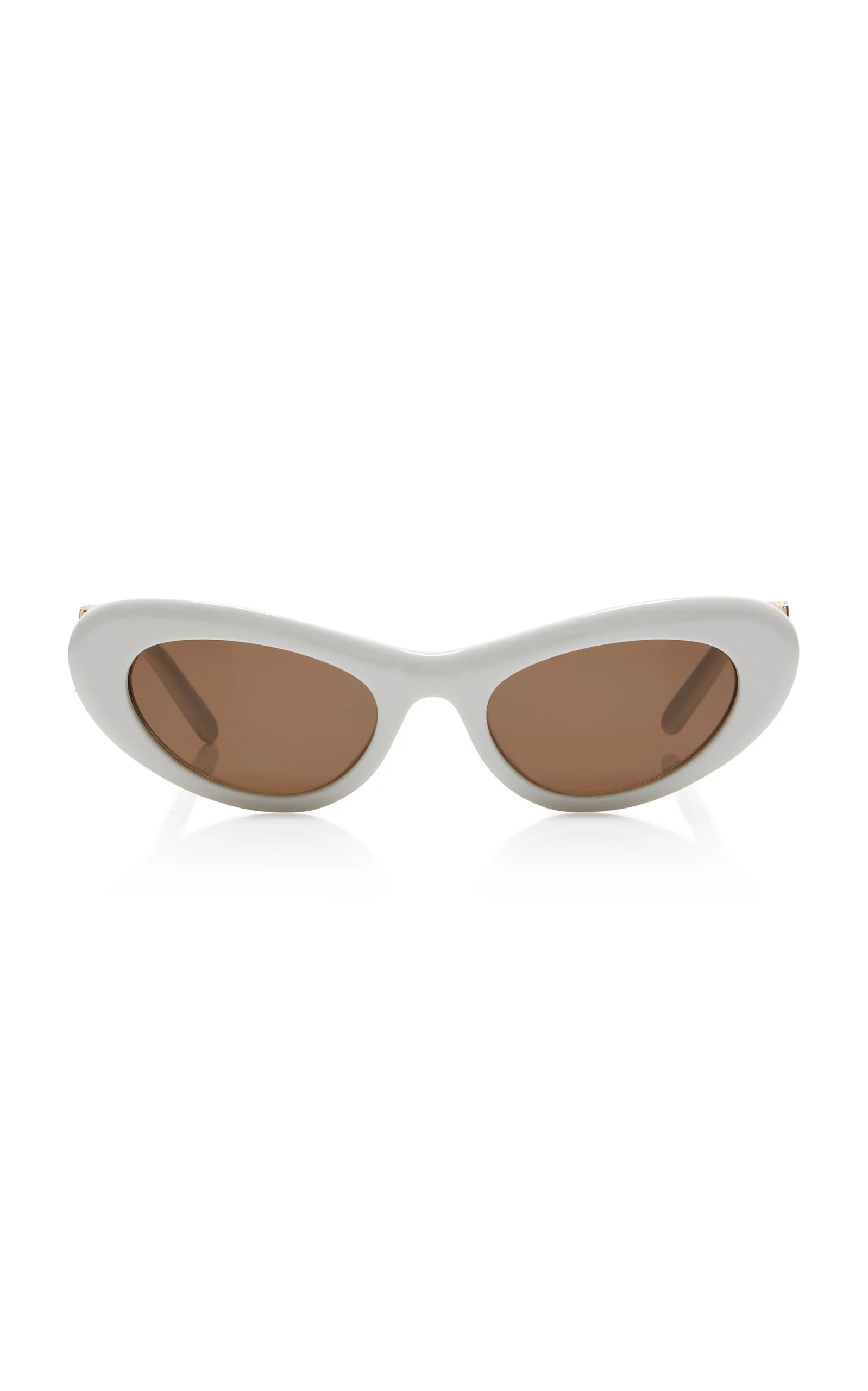 Slim Acetate Cat-Eye Sunglasses white - 1