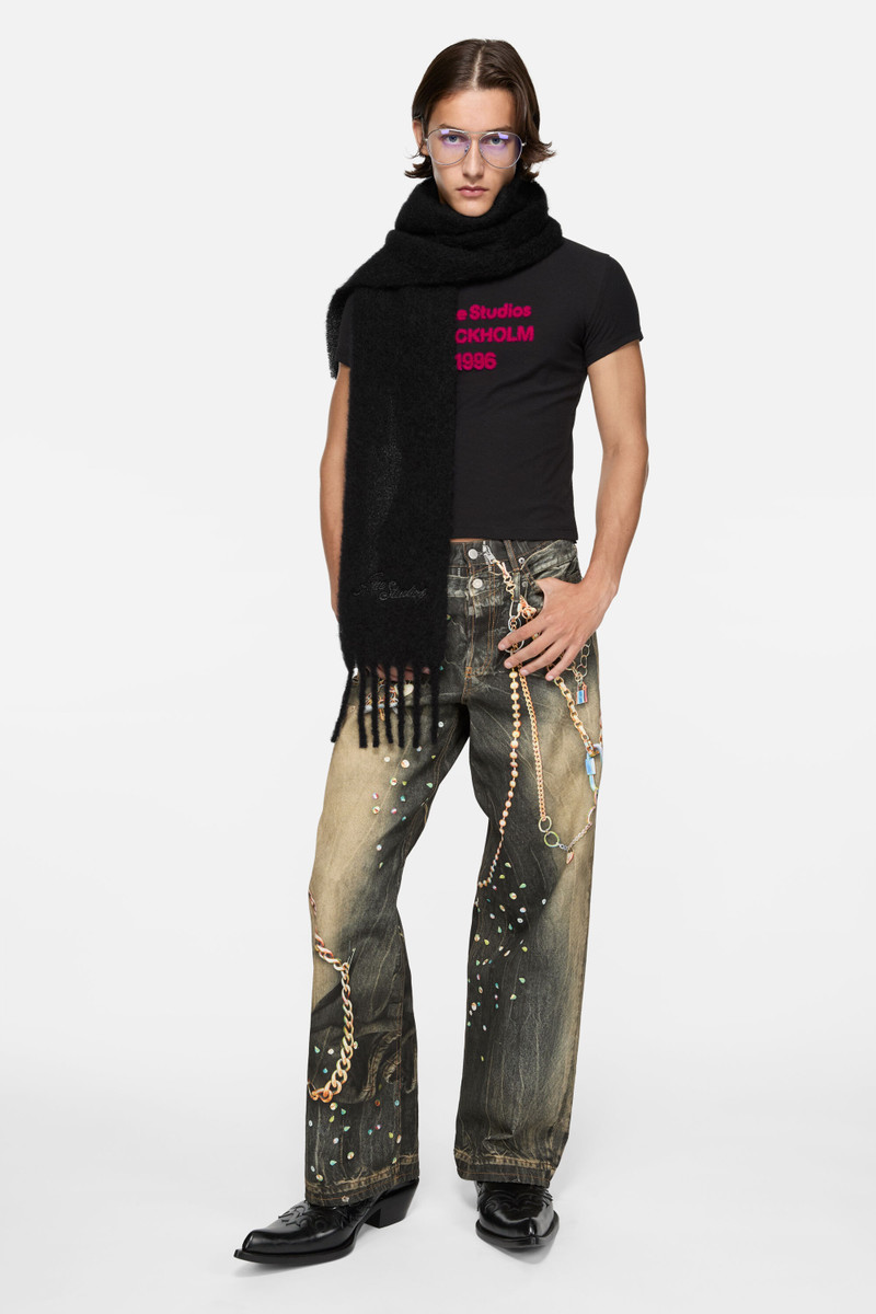 Acne Studios Wool scarf - Year of the Horse - Black outlook