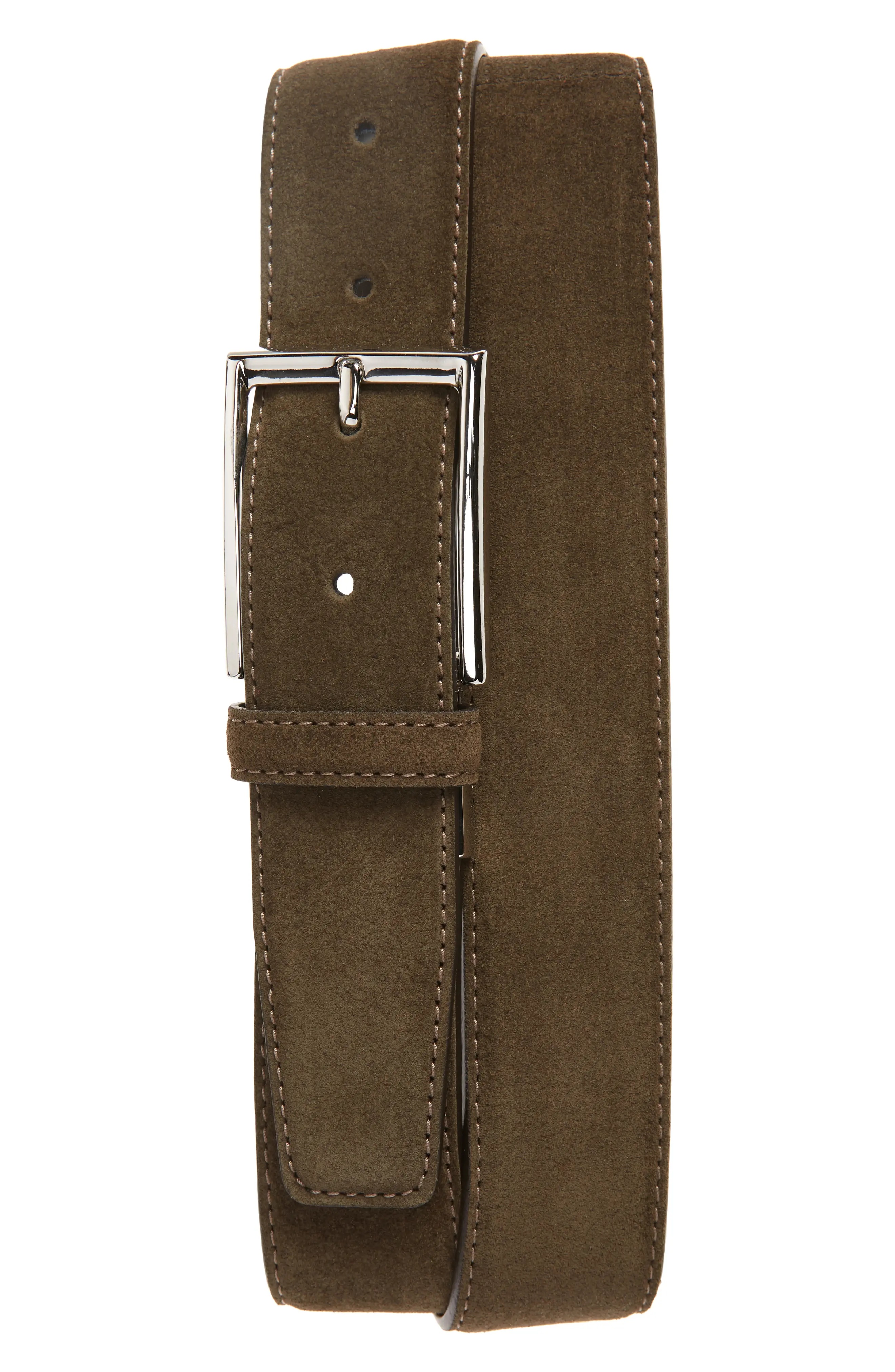 Suede Calfskin Leather Belt - 1