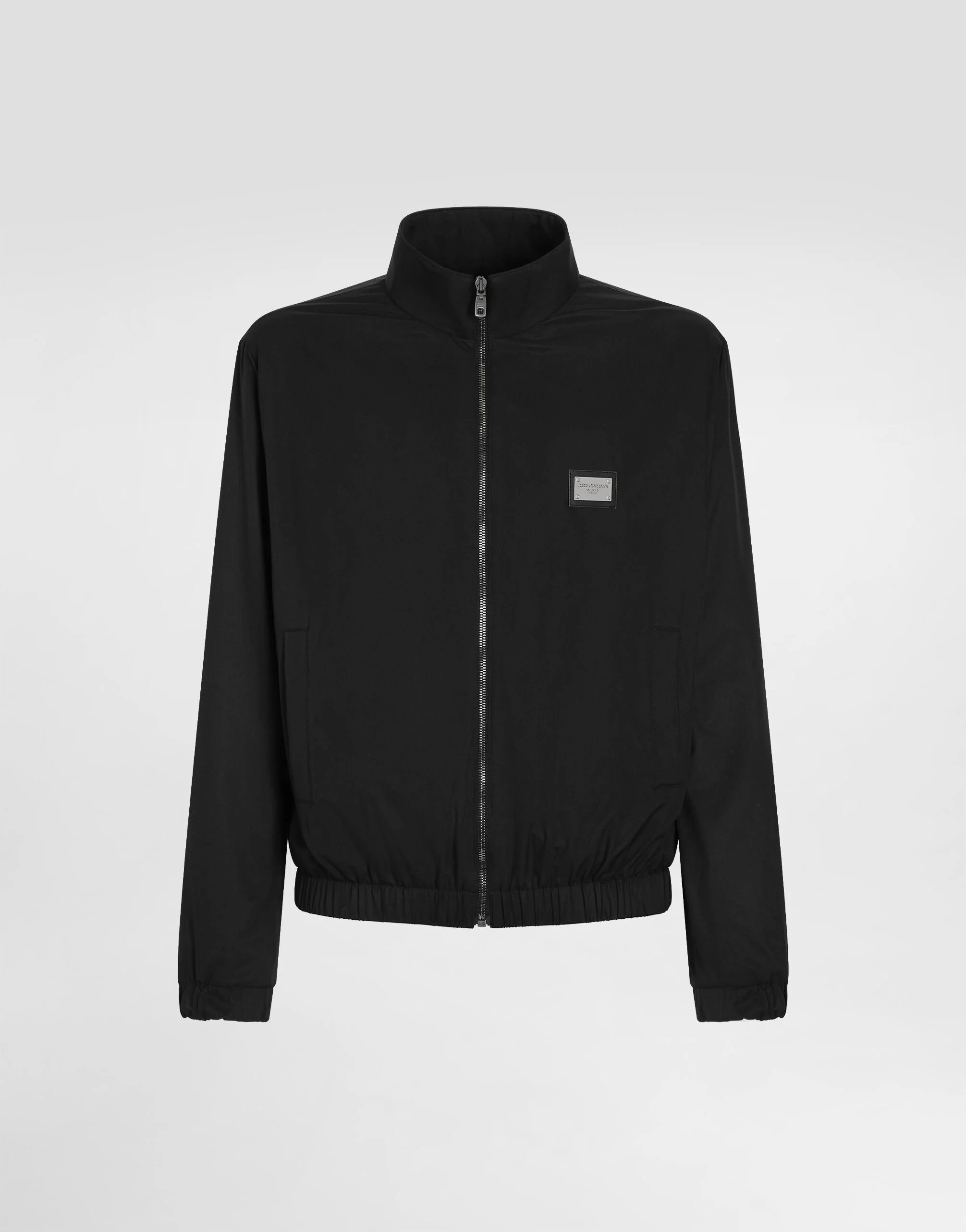 Light nylon jacket with branded tag - 1