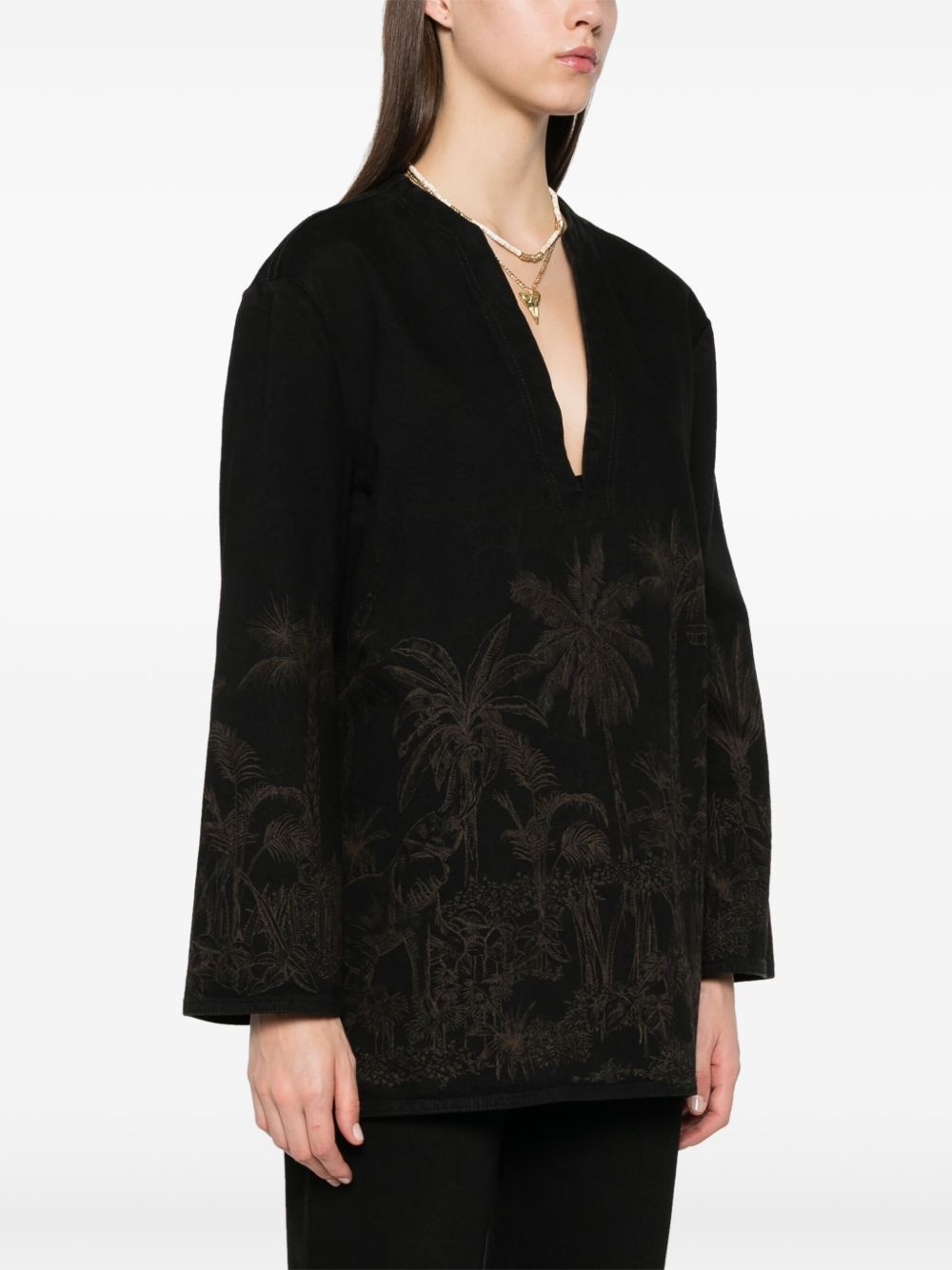 Jungle Toile de Jouy blouse - 3