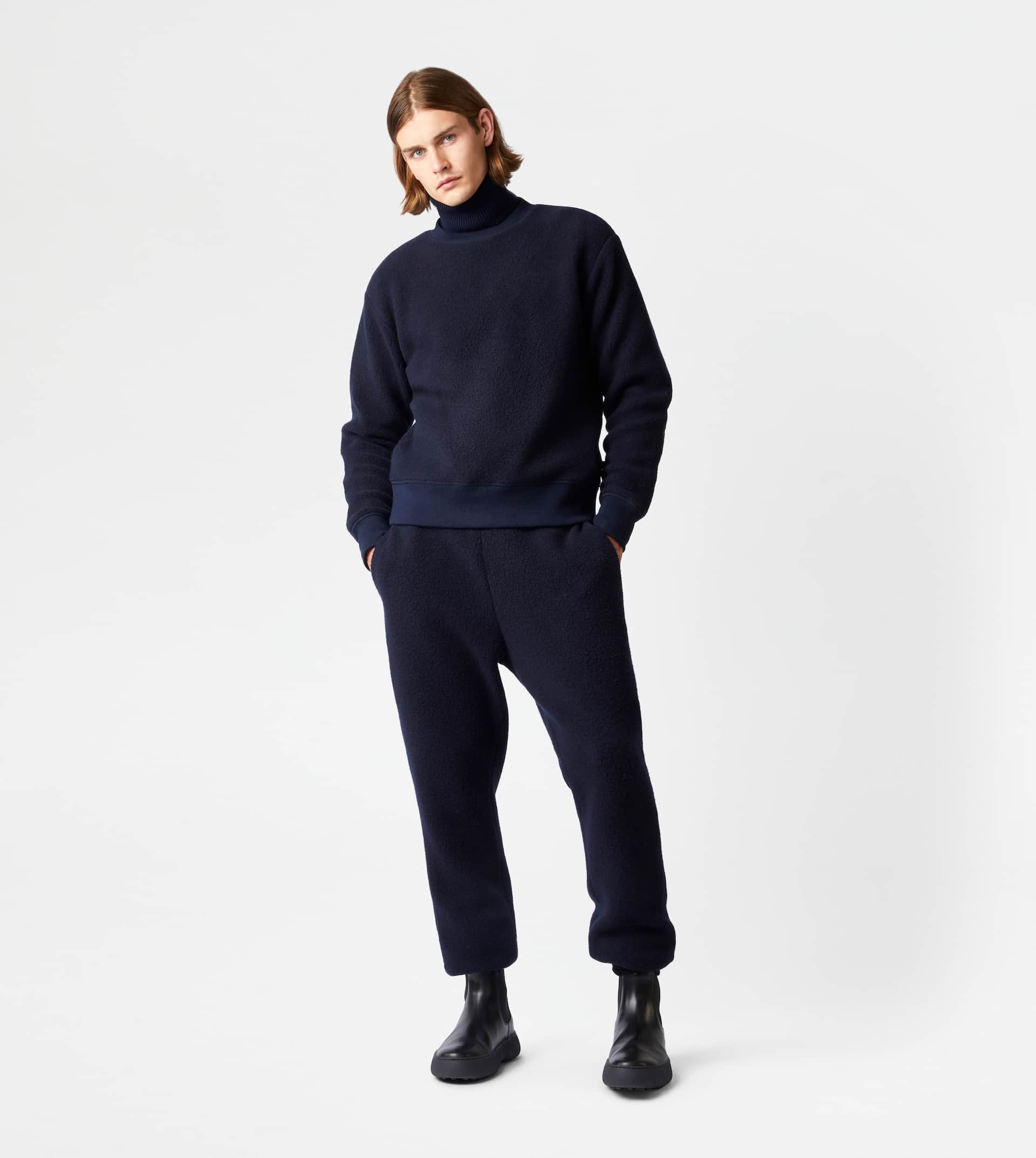 TOD'S CASHMERE BLEND SWEATSHIRT - BLUE - 2