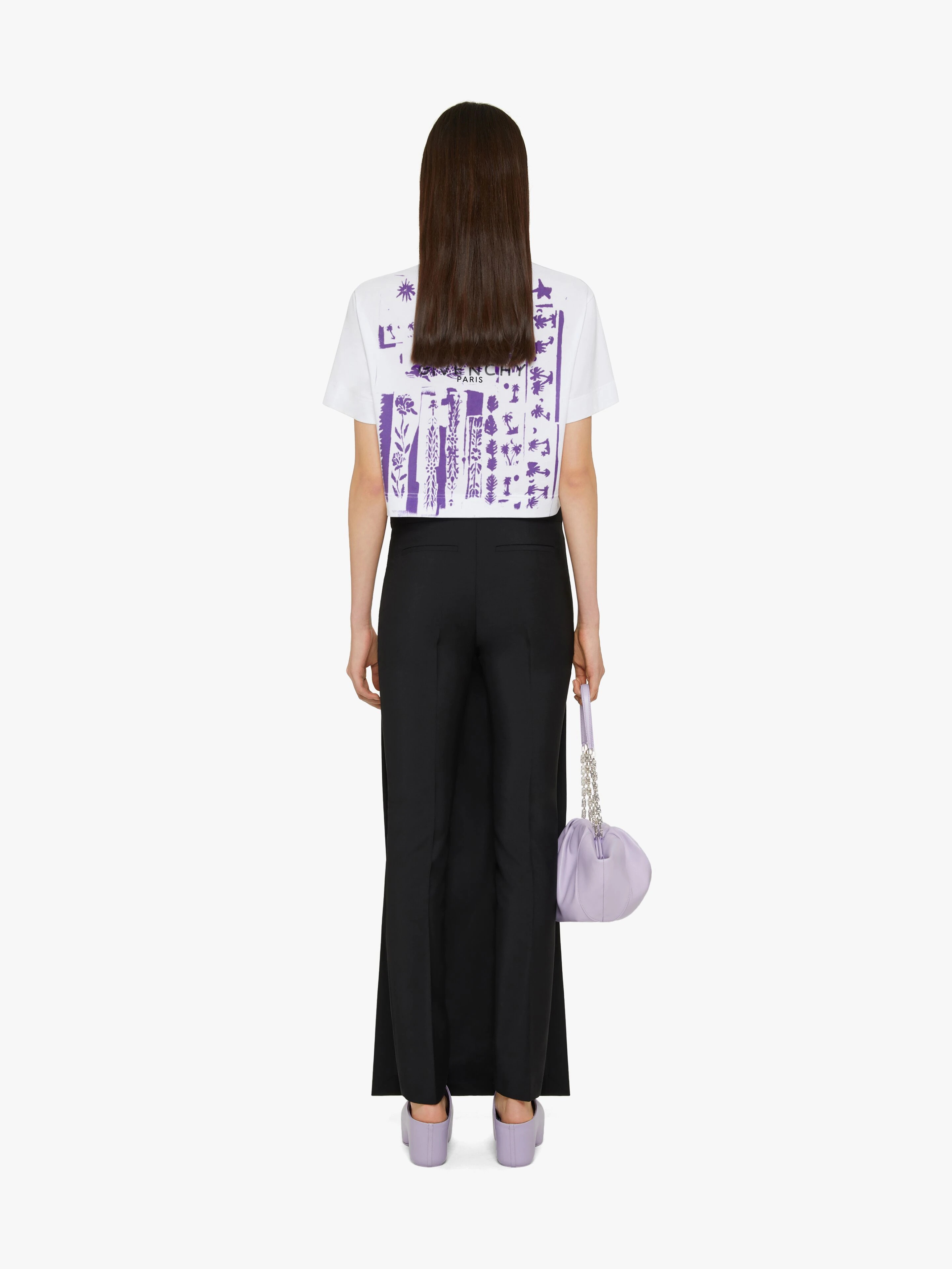 SLIM FIT PANTS IN WOOL WITH APRON EFFECT - 4