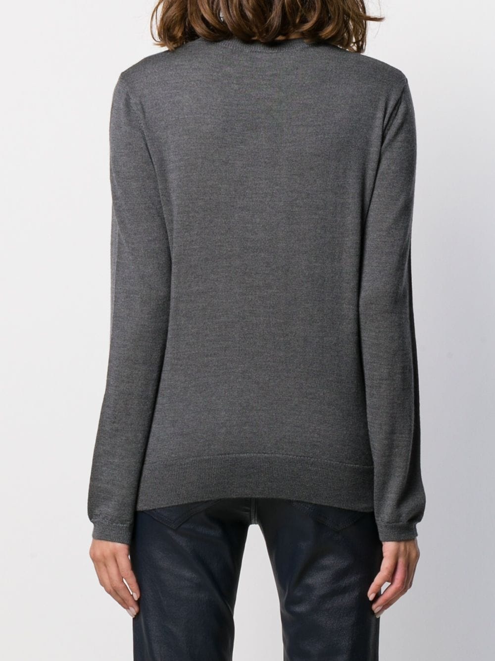 fine-knit boat-neck jumper  - 4