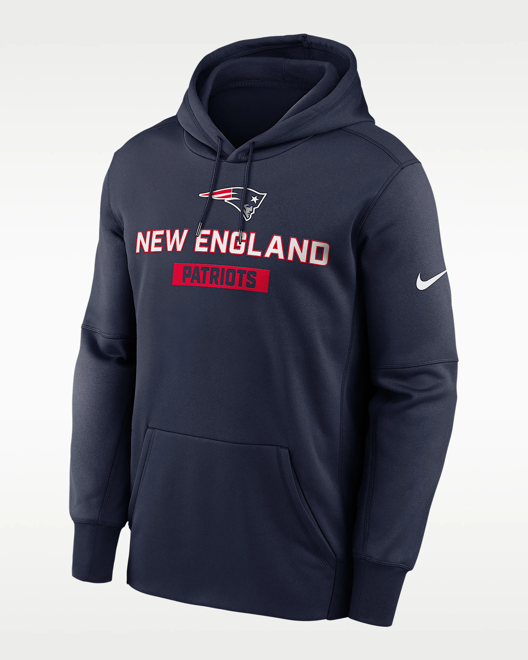 New England Patriots Toss Sweep Men’s Nike Therma NFL Pullover Hoodie - 1