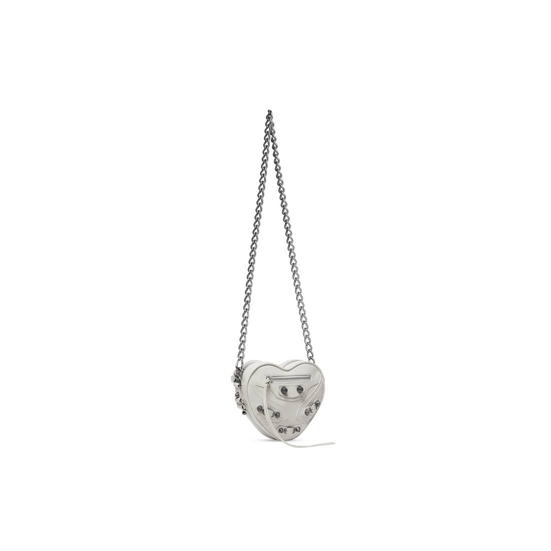 Women's Le Cagole Heart Mini Bag  in Optic White - 2
