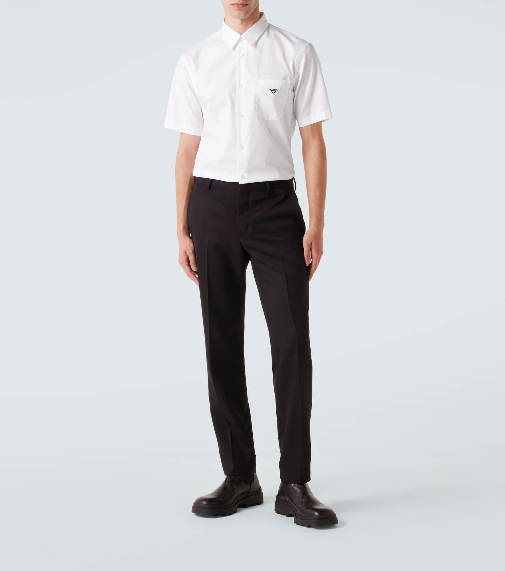 Logo cotton poplin bowling shirt - 2