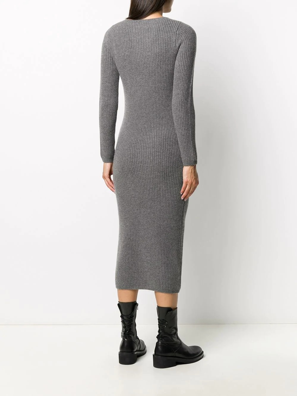 ribbed-knit midi dress - 4