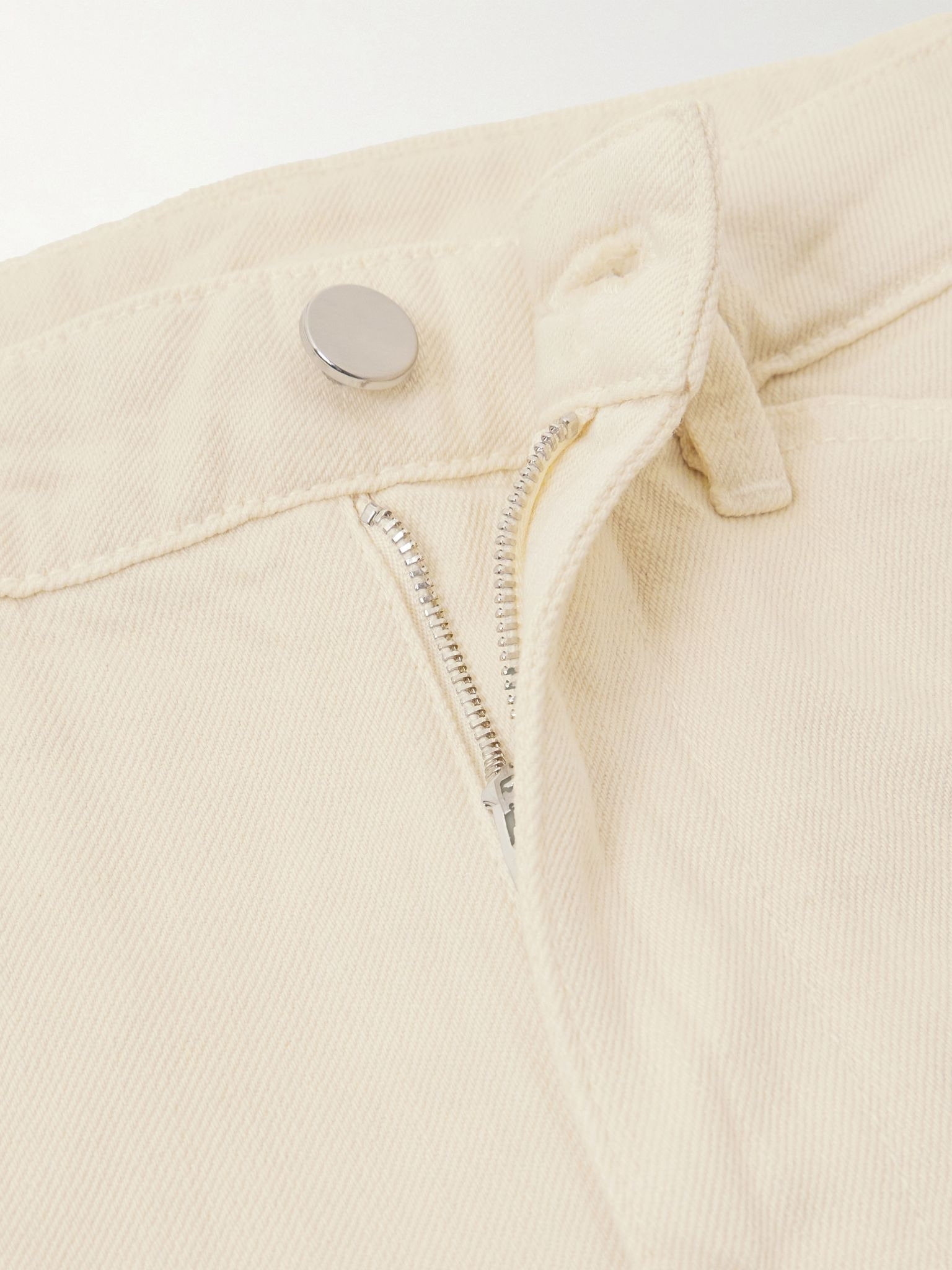 Denim straight-leg pants Off-white - 4