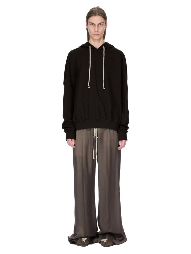 Rick Owens Organic Cotton-Jersey Hoodie Black outlook