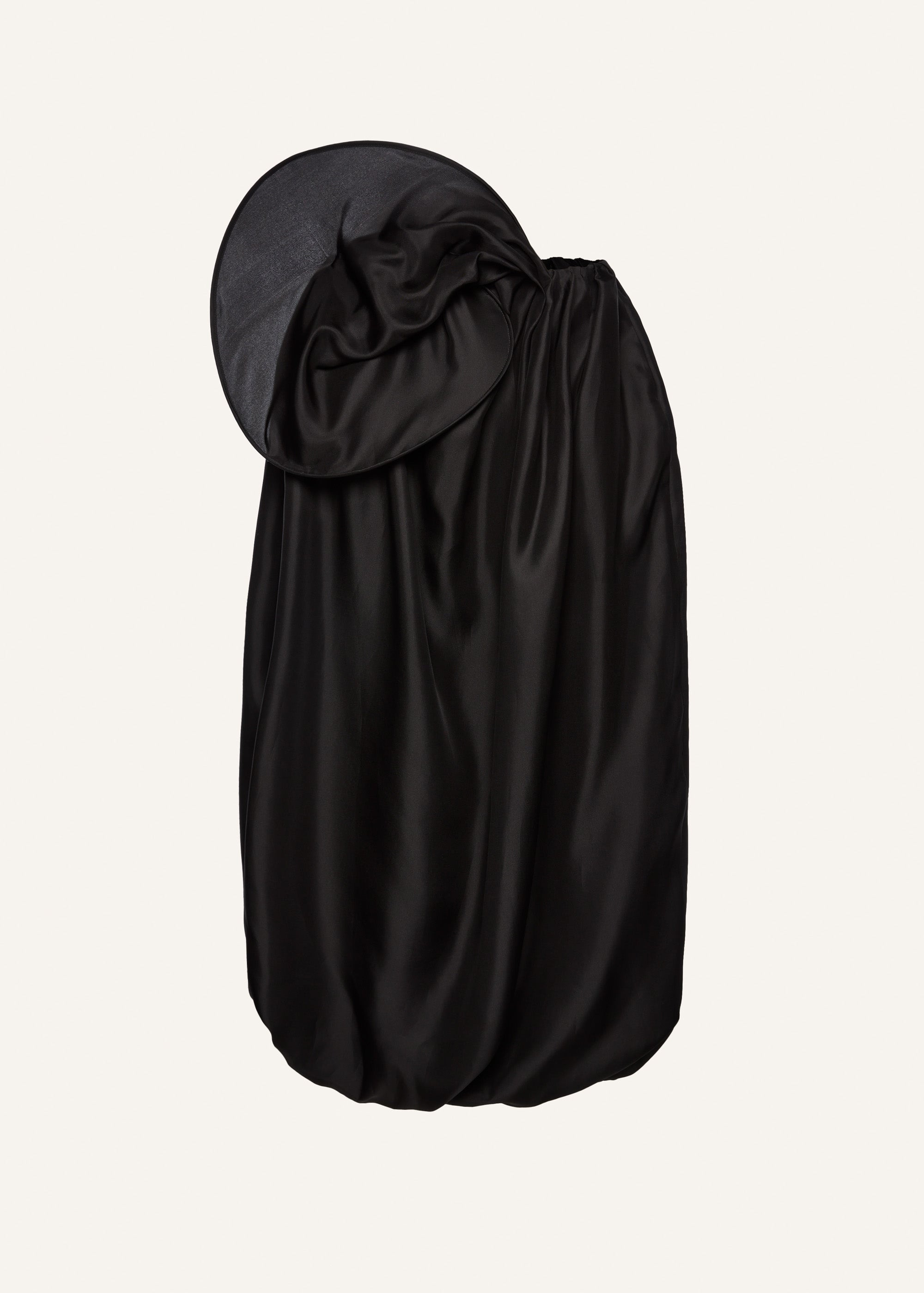Floral organza midi skirt in black - 1