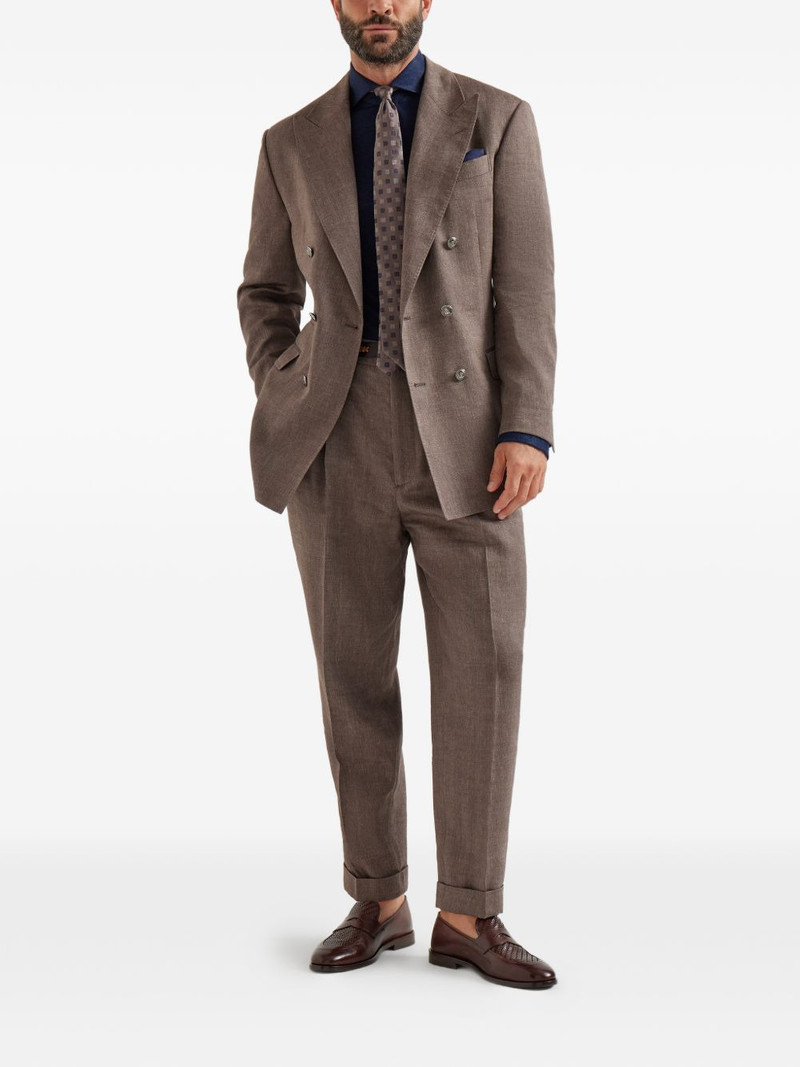 Brunello Cucinelli spread-collar jersey shirt outlook