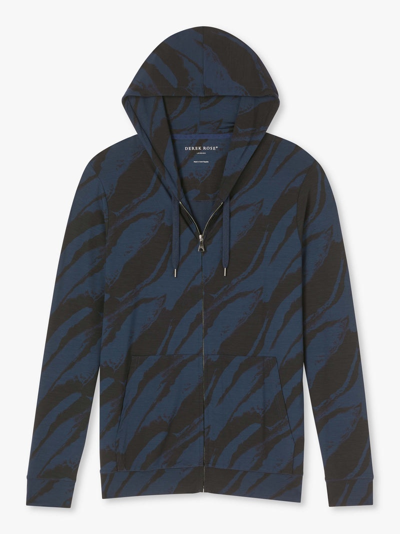 Men's Hoodie London 8 Micro Modal Navy - 1