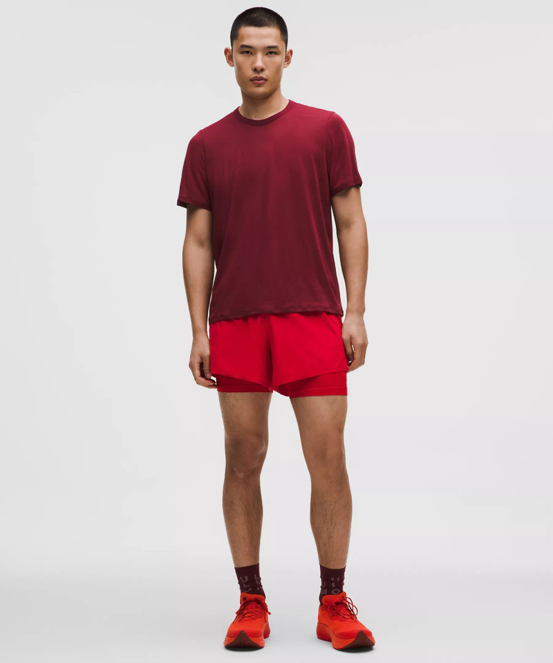Perforated Lined Running Short 5" 1