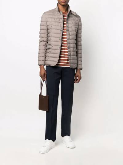 Herno high-neck buttoned padded jacket outlook