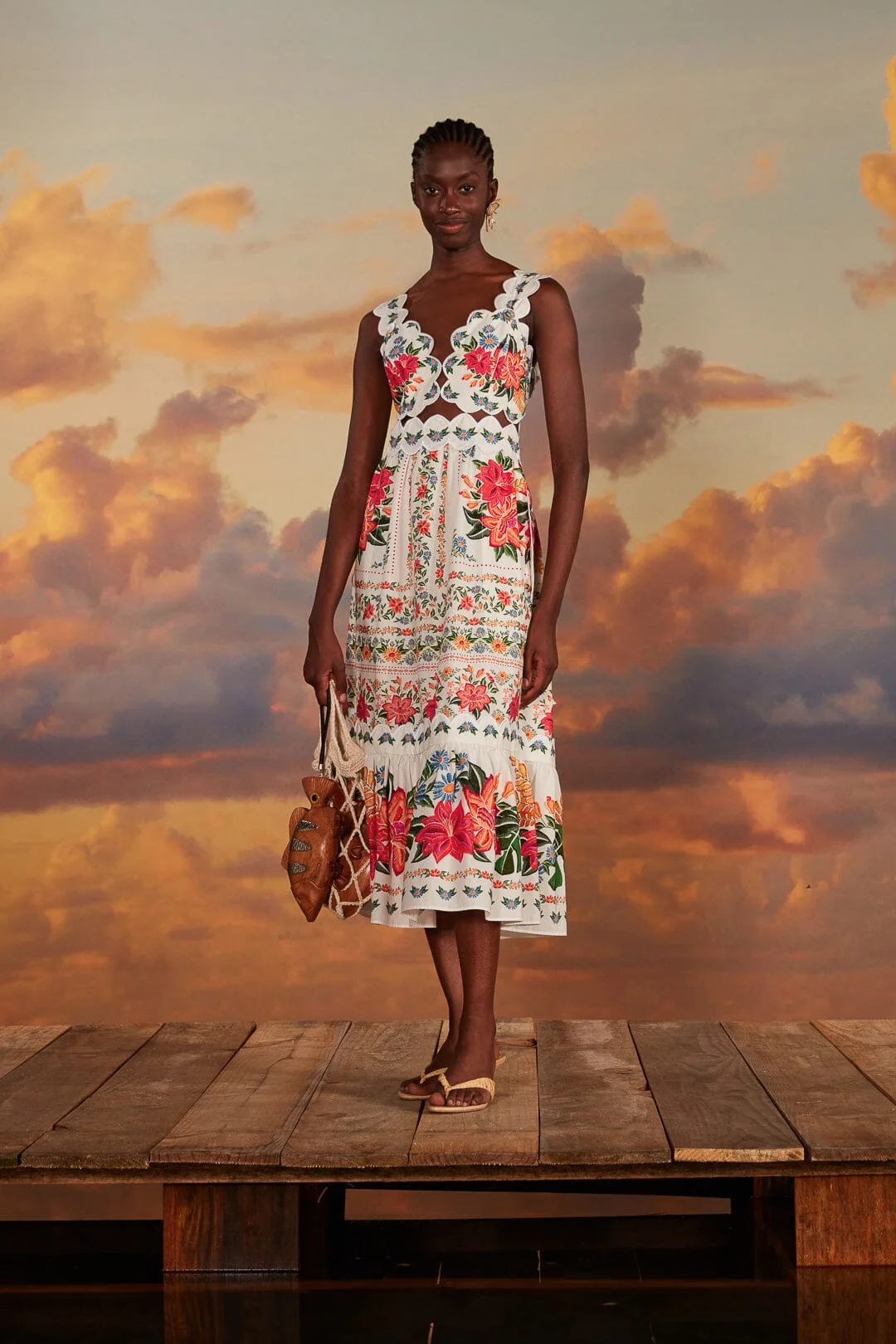 Off-White Bloom Garden Maxi Dress - 1