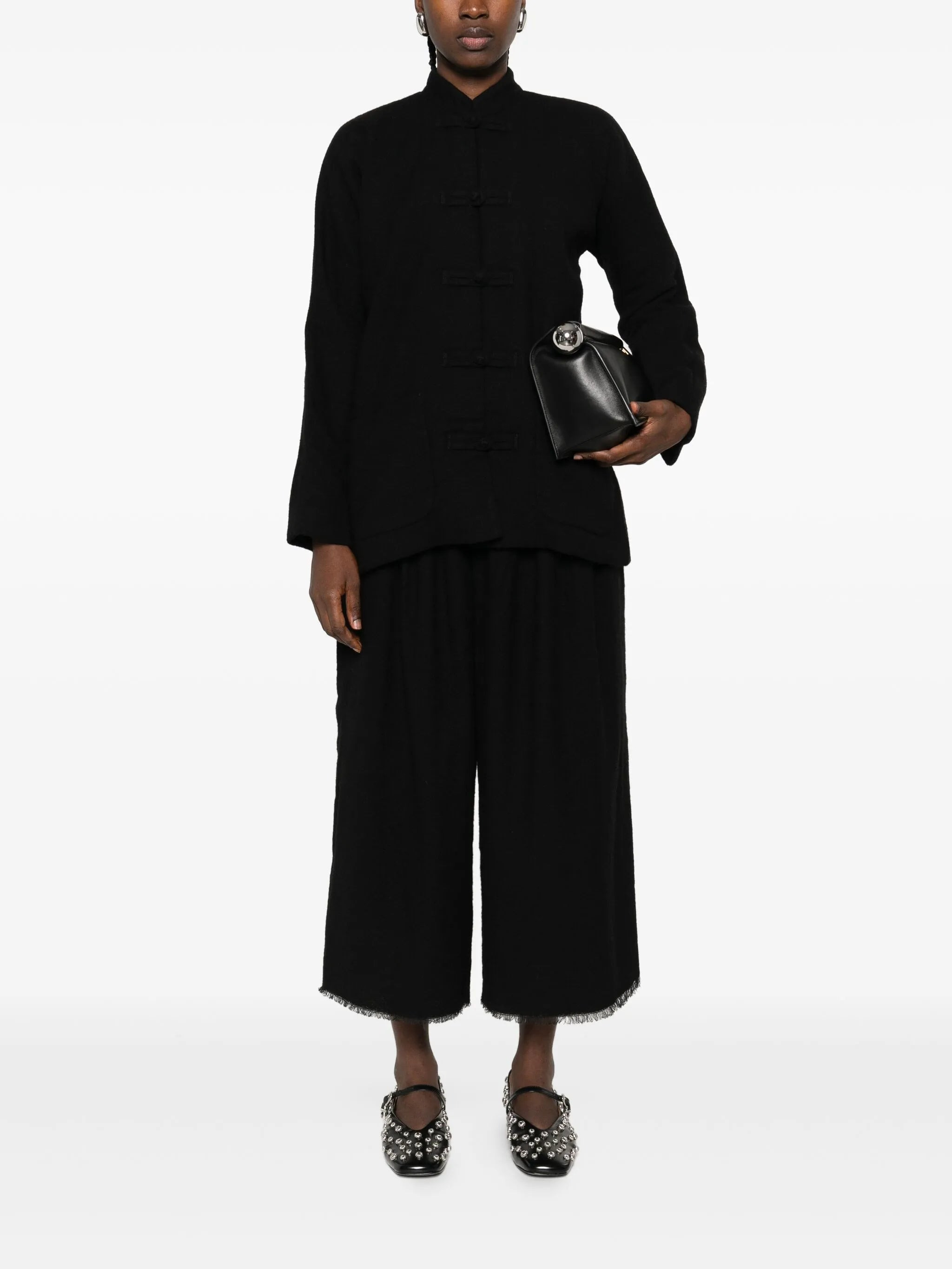 Uma Wang Pleated Frayed Trousers - 5