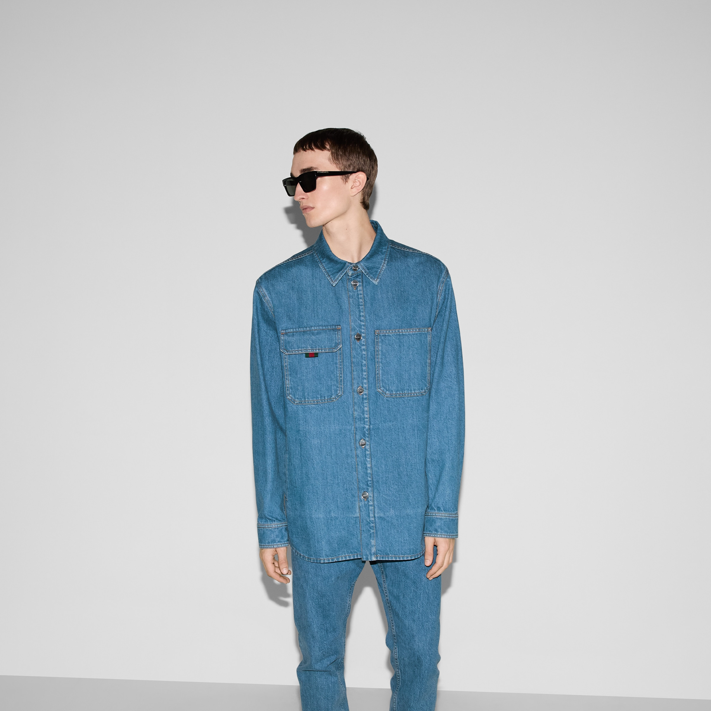 Relaxed fit denim shirt - 3