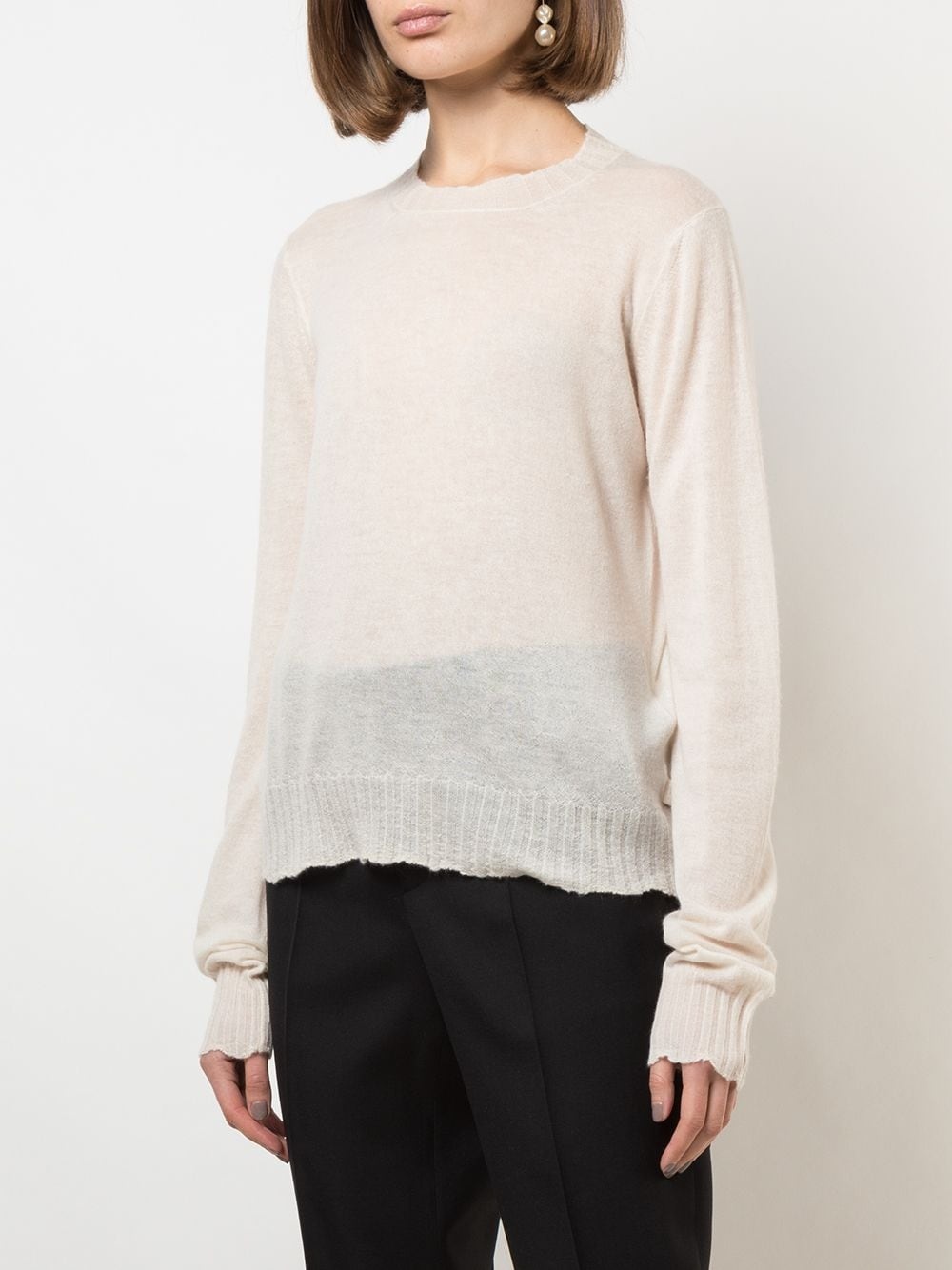 sheer effect knitted top - 3