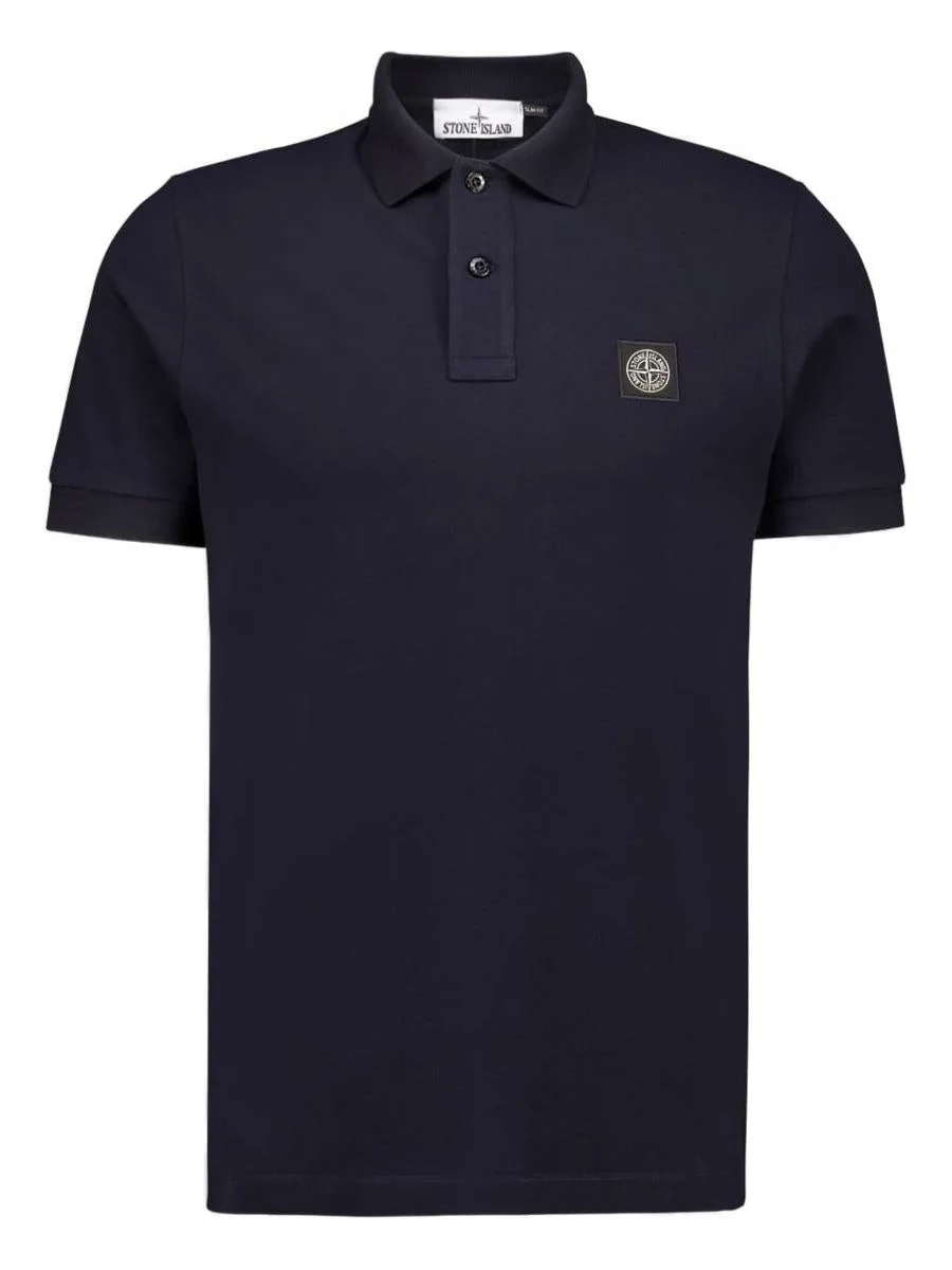 Stone Island Logo Cotton Polo Shirt - 1