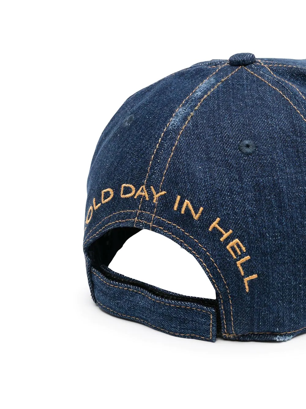 logo-embroidered denim baseball cap - 2