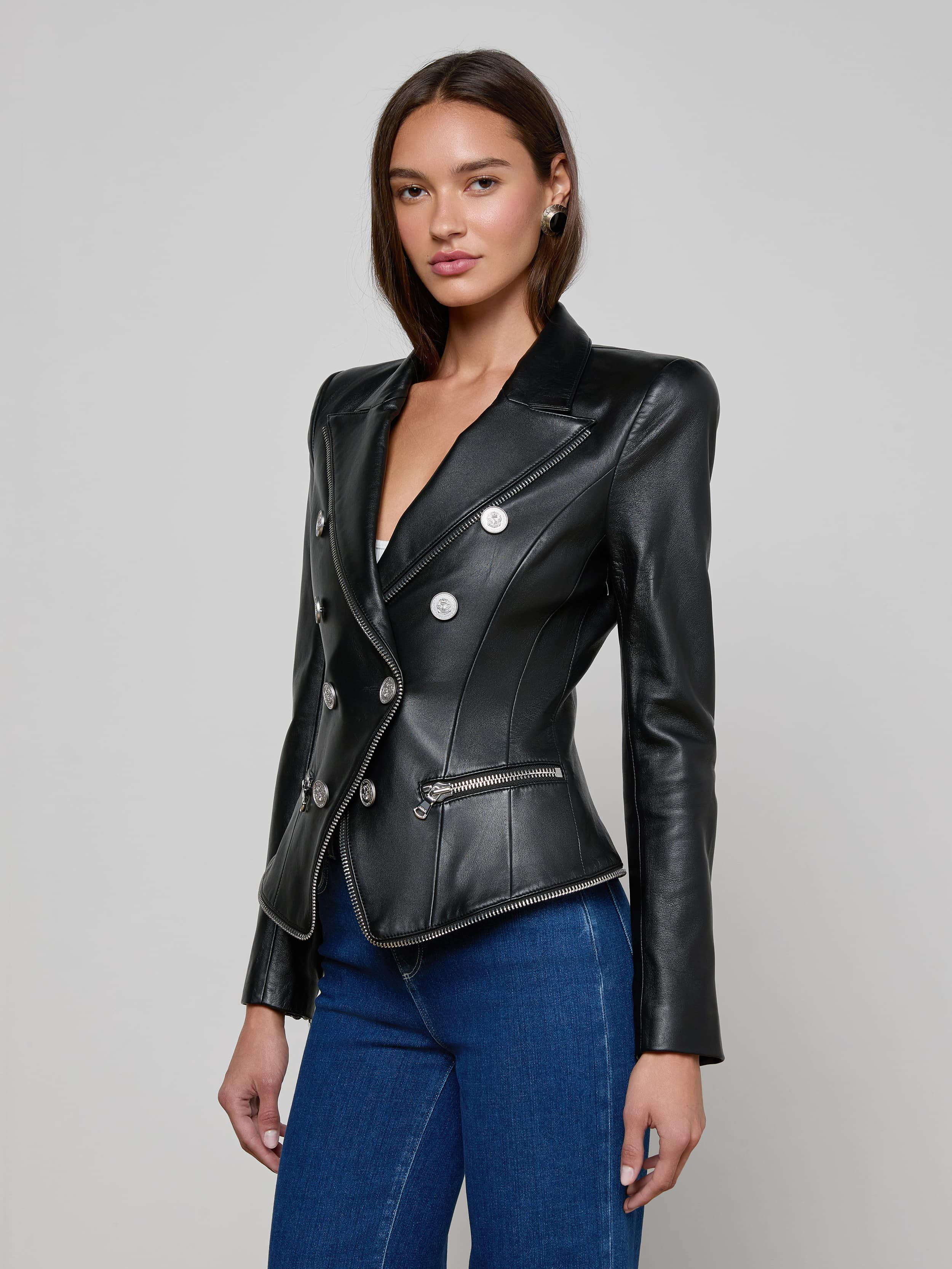 Ottilie Leather Blazer - 3
