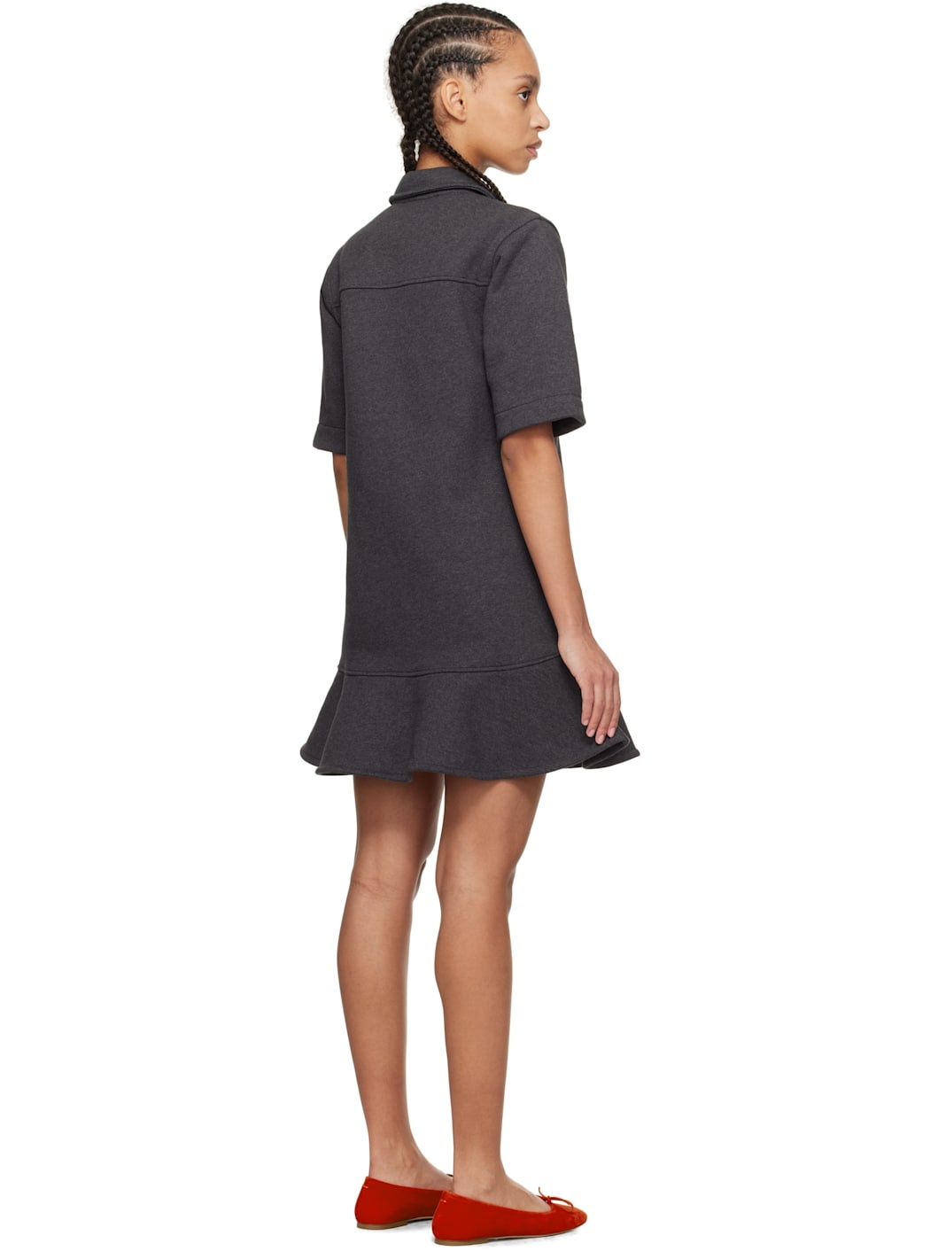 Gray Heavy Fleece Minidress - 3