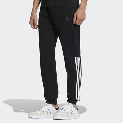 adidas Men's adidas neo SW DK 3S TP Pants Stripe Casual Sports Pants/Trousers/Joggers Black HC9673 outlook