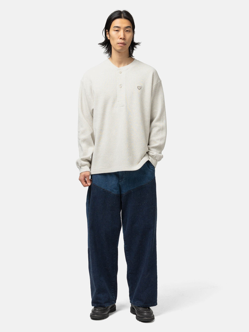 Human Made Henley Neck Shirt White outlook