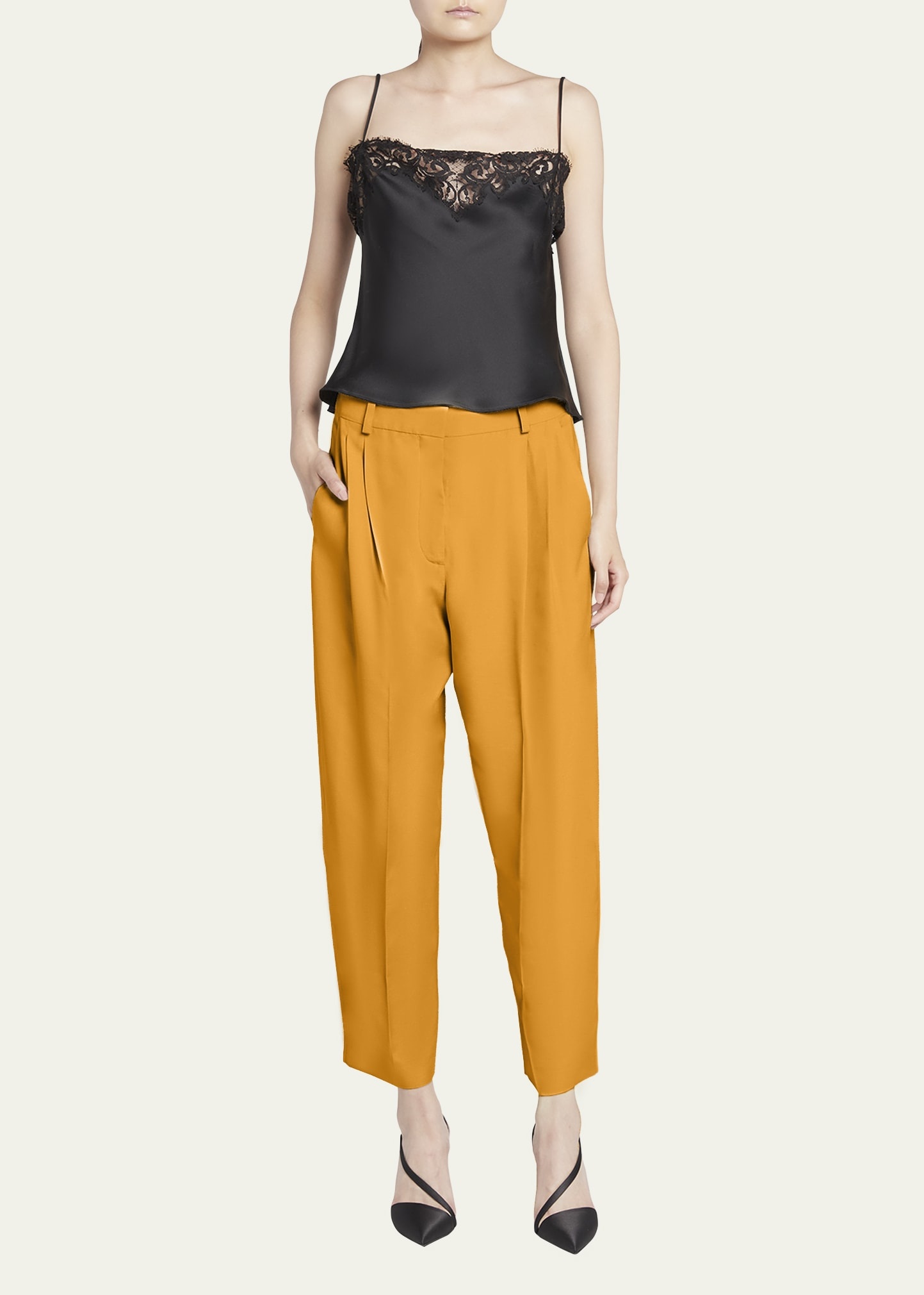 Iconic Pleated Crop Trousers - 2