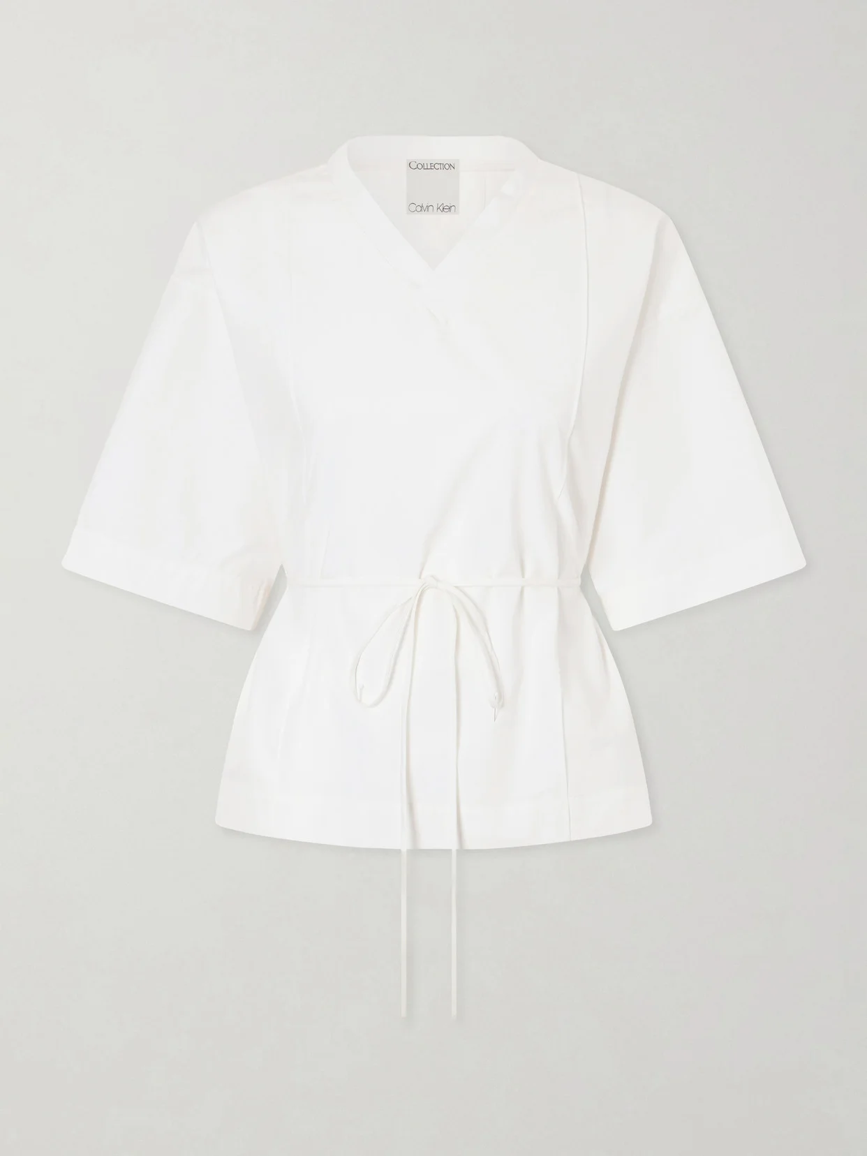 Lynn Cotton-poplin Wrap Blouse - 1
