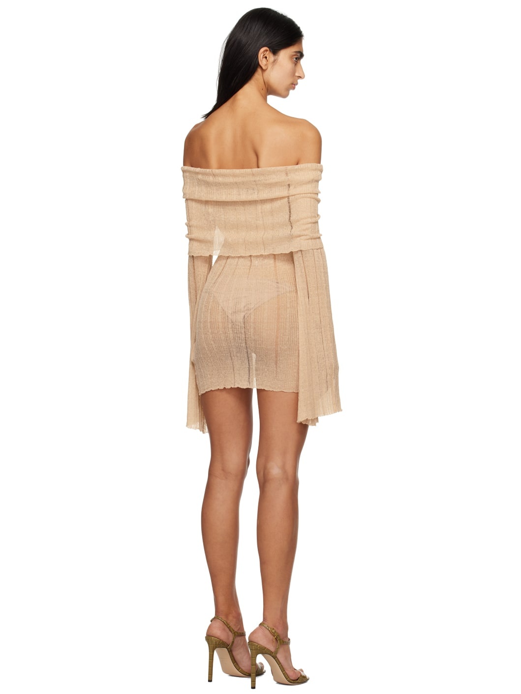 Beige Ele Minidress - 3