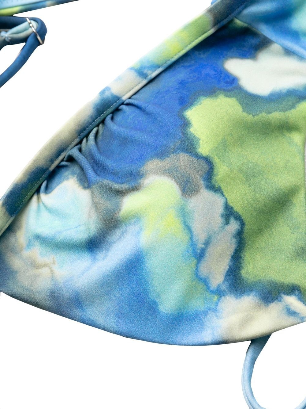 watercolour-print triangle bikini top - 3