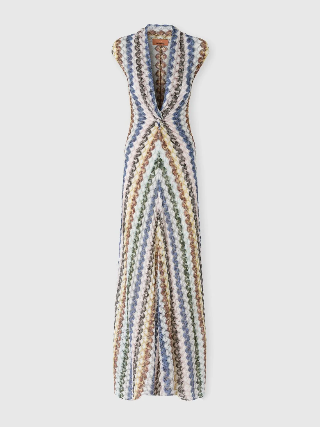Long lace dress with knot detail - 1