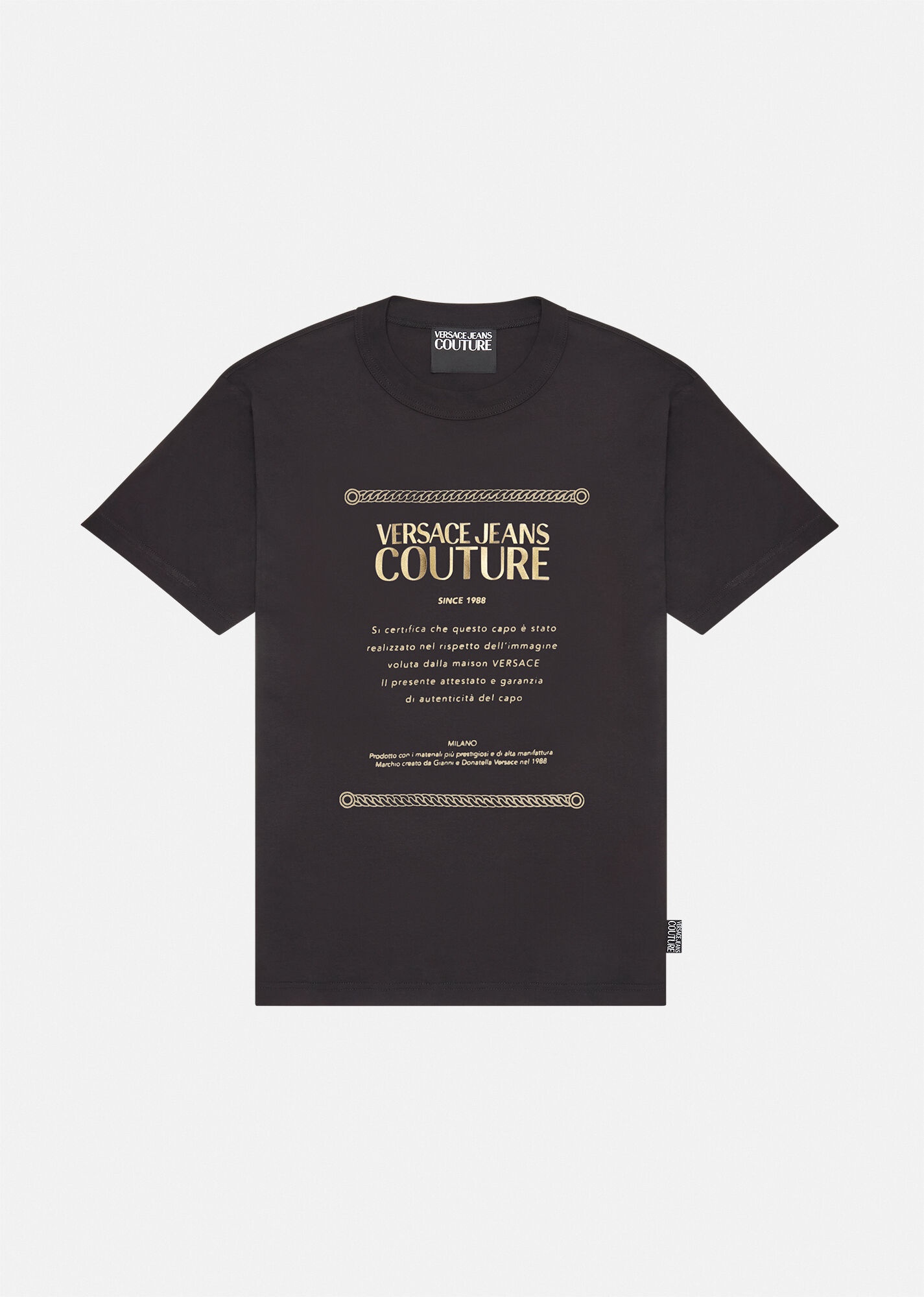 Gold foil Etichetta Print T-Shirt - 1