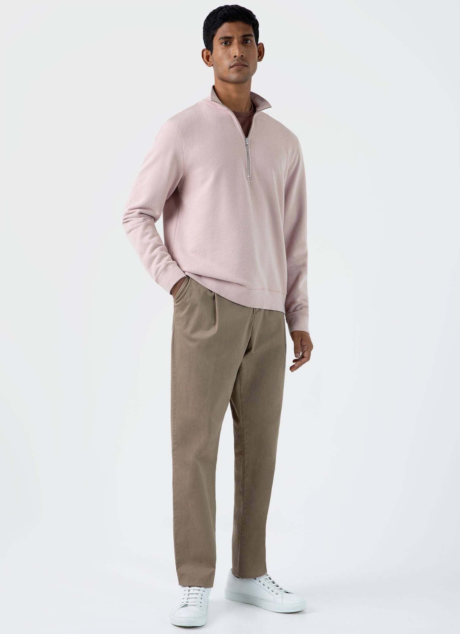 Half Zip Loopback Sweatshirt - 3