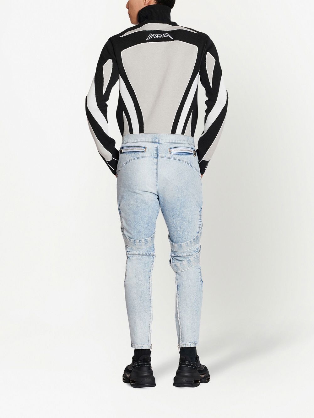 slim-fit strap jeans - 4
