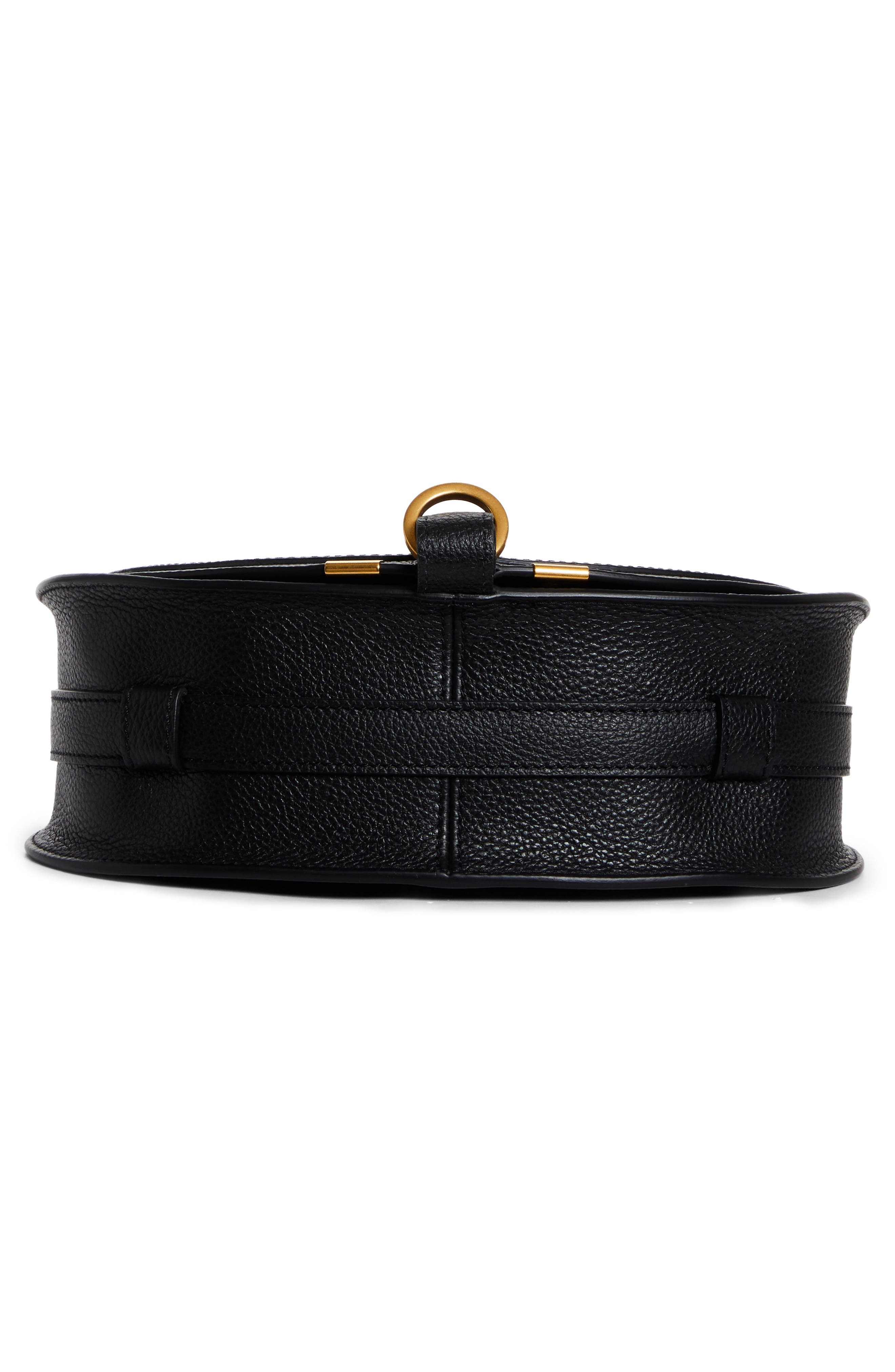 Chloé Large Marcie Leather Crossbody Bag in 001 Black at Nordstrom - 6
